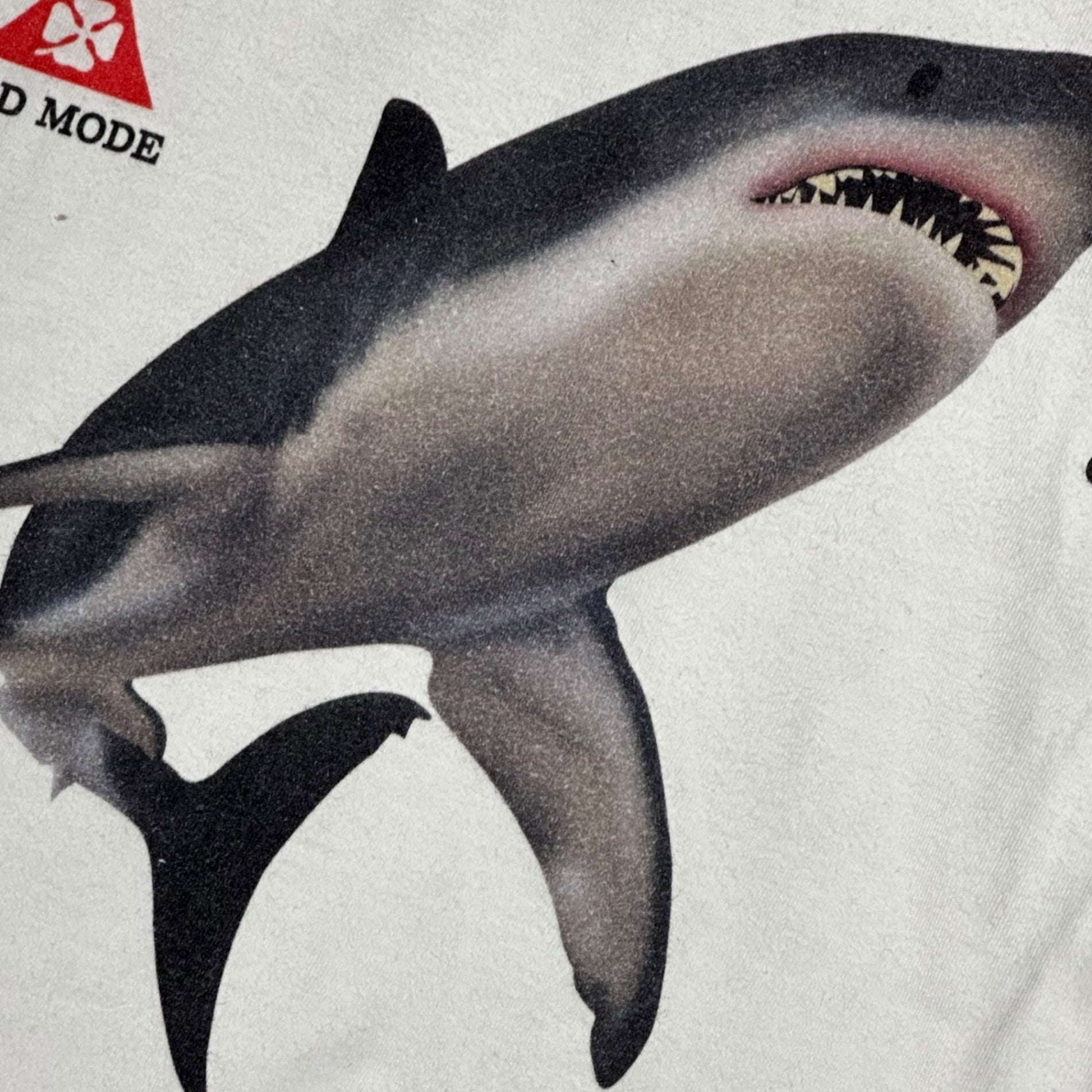 NEIGHBORHOOD(ネイバーフッド) 23SS × David Gwyther NH X DSC CREWNECK SS-3 グラフィック プリント Tシャツ 231PCDSN-CS03 L ホワイト 鮫 サメ