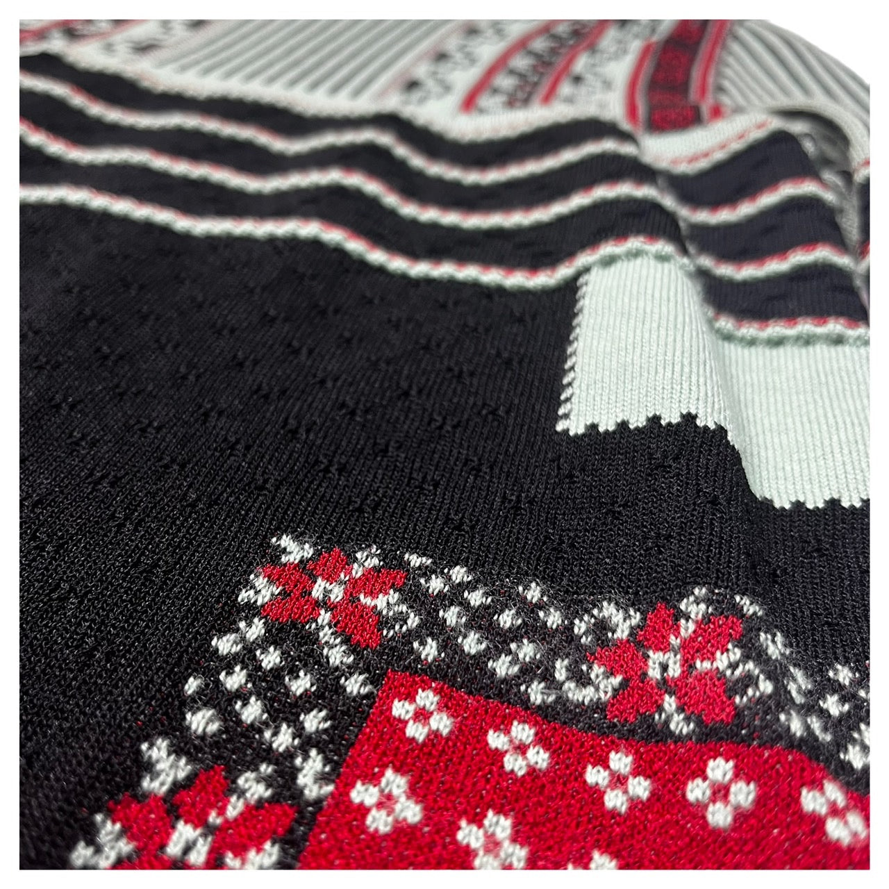 mame kurogouchi(マメ)クロゴウチ) 18AW PEDICEL JACQUARD PULLOVER フラワー ジャガード モックネック ニット MM18AW-KN041 1(S程度) グリーン