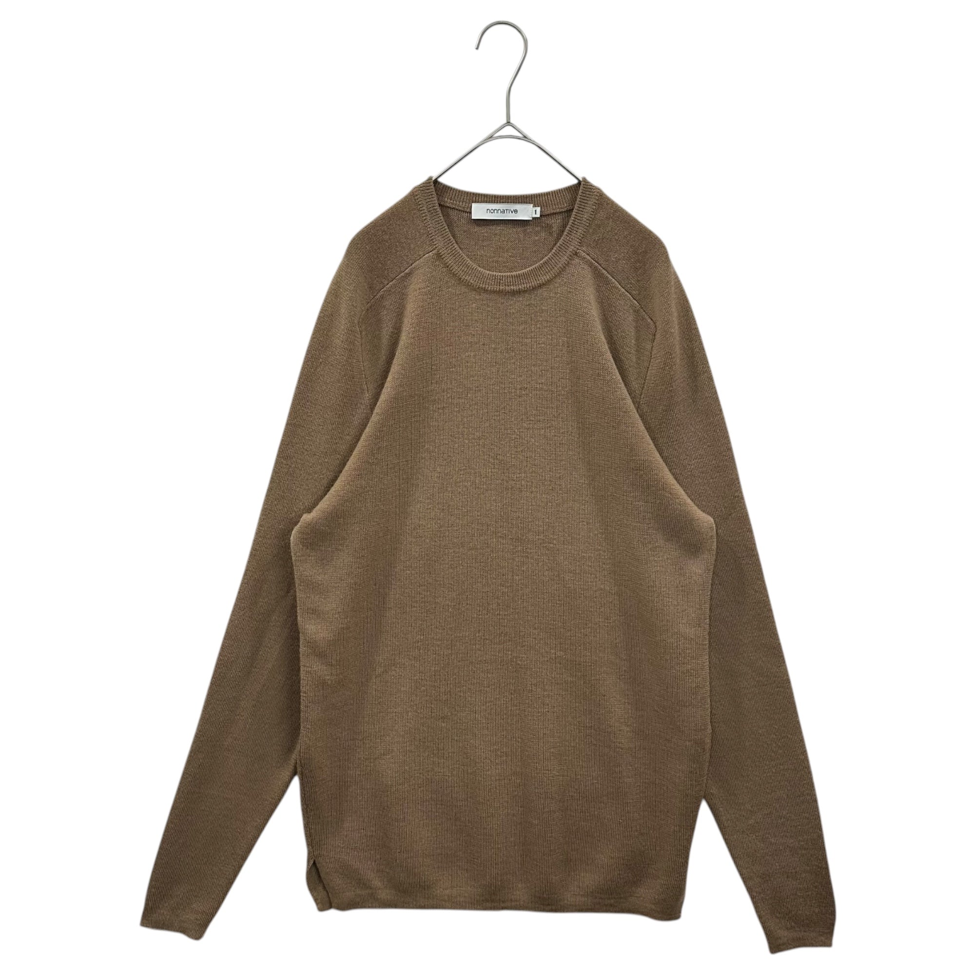 nonnative(ノンネイティブ) 18AW Side-Slit Crew-Neck Knit サイド スリット クルーネック ニット NN-K3406 1(S程度) ベージュ
