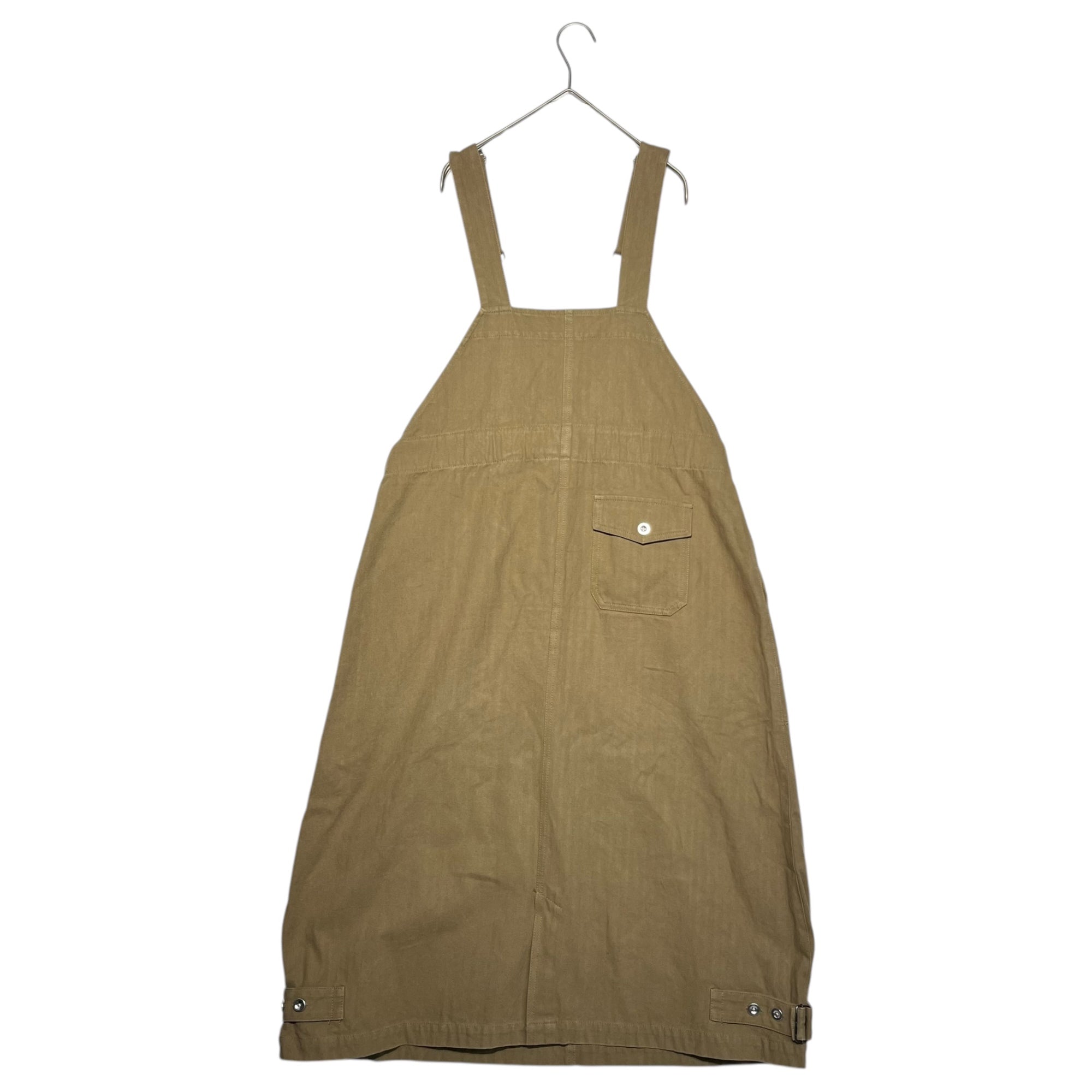 TRUE COLORS MARKET FASHIRU(トゥルーカラーズマーケット ファシル) ヘリンボーン サロペットスカート FREE カーキ