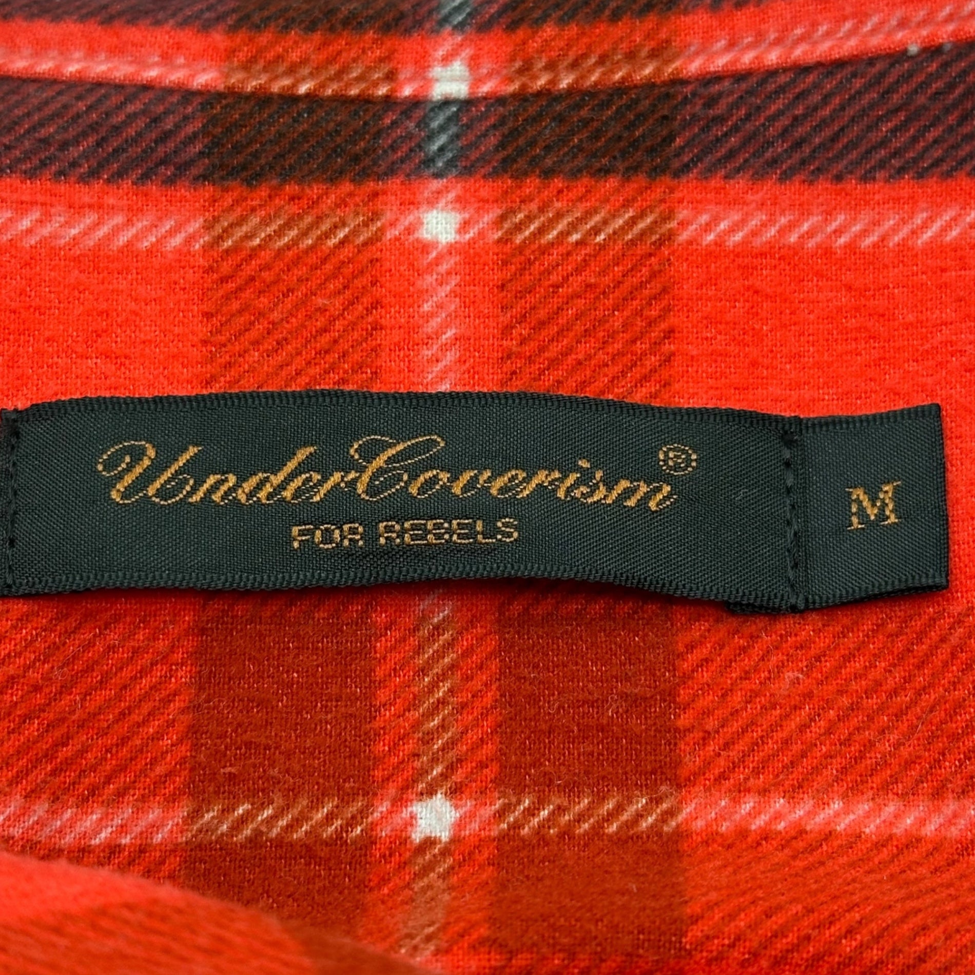 UNDERCOVERISM(アンダーカバイズム) 03SS SCAB Crushed L/S flannel shirt クラッシュ加工 長袖 ネルシャツ U218 M レッド