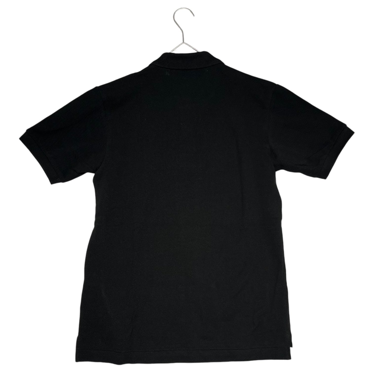 PLAY COMME des GARCONS(プレイコムデギャルソン) 24SS Pique heart patch polo shirt 鹿の子 ハート ワッペン ポロシャツ AX-T006 XS ブラック AD2024/4