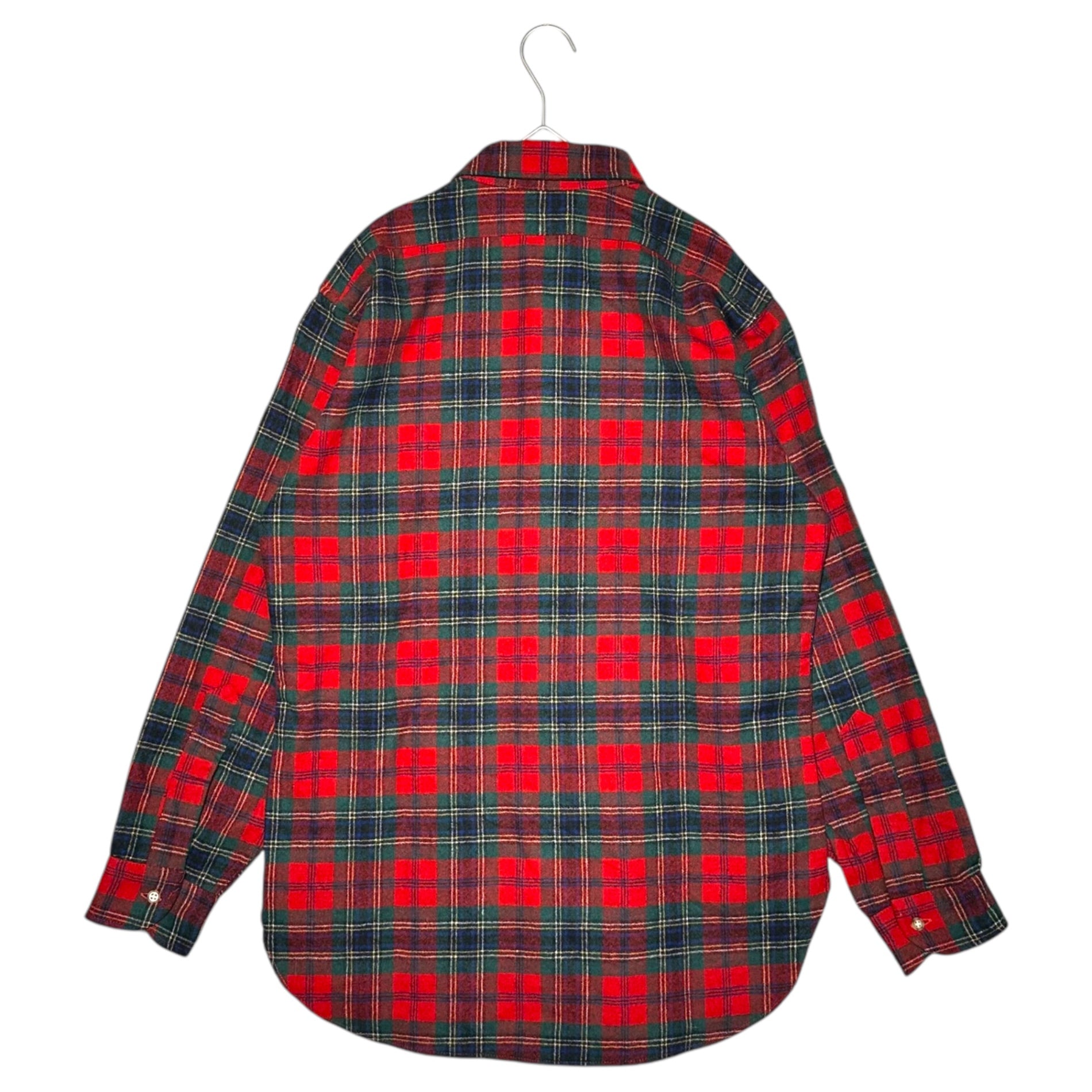 PENDLETON(ペンドルトン) 70's USA made Wool Check Flannel Shirt ウール チェック フランネル シャツ M レッド×グリーン 70年代 ヴィンテージ