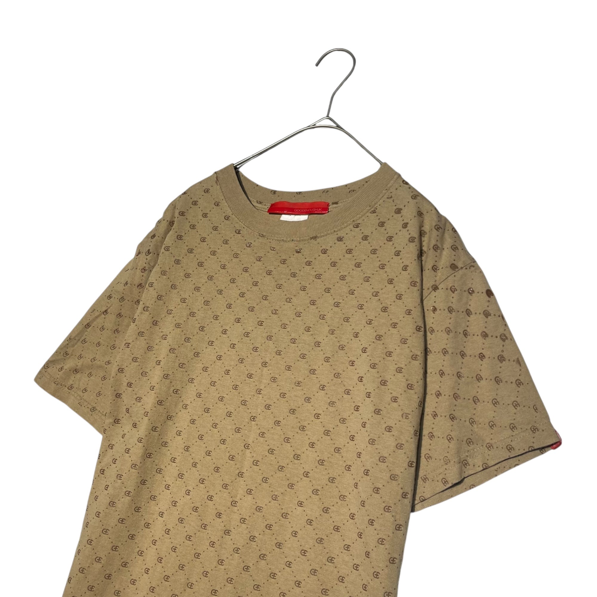 GOODENOUGH(グッドイナフ) 00's anvil GE LOGO TEE アンヴィル GE モノグラム ロゴ Tシャツ M ベージュ