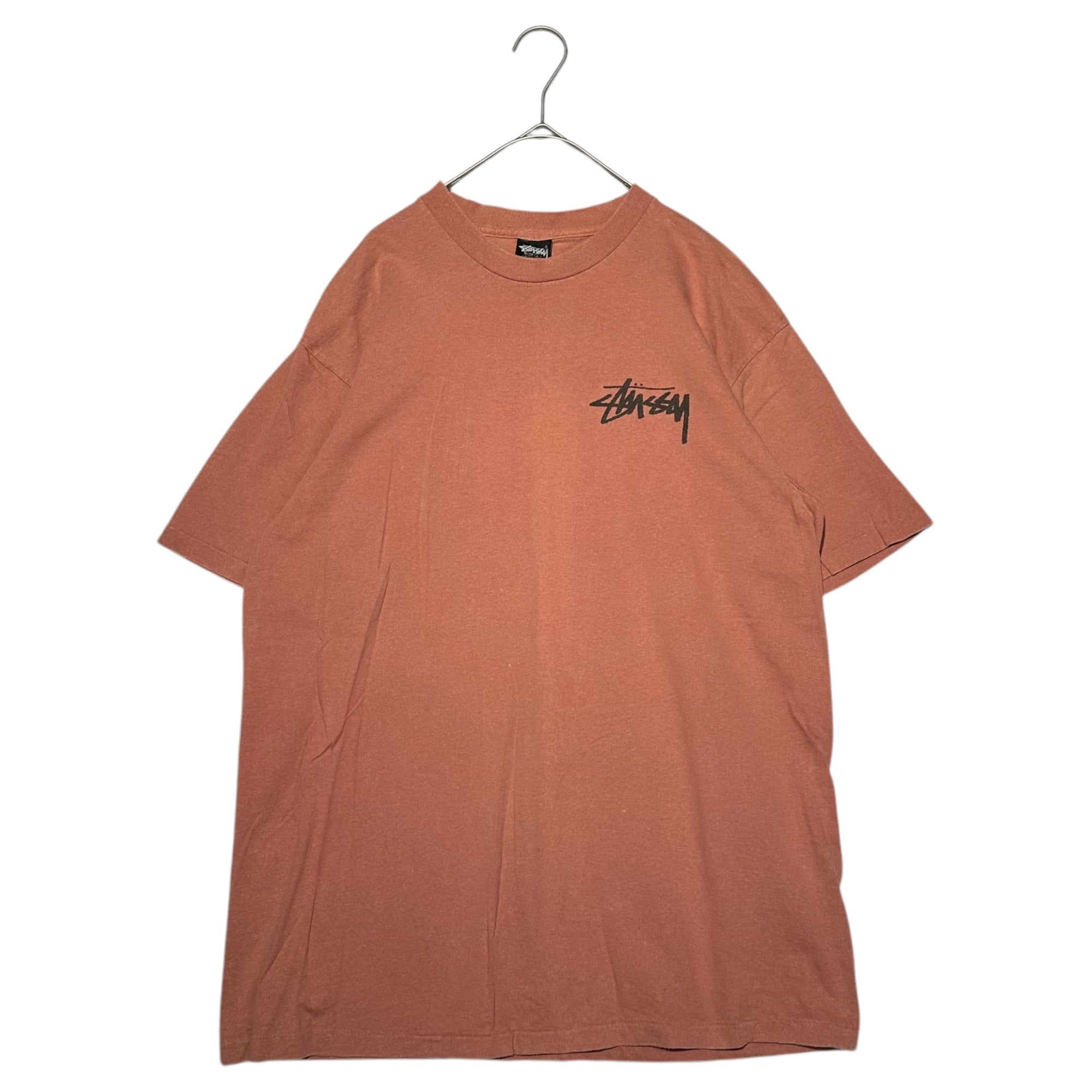 STUSSY(ステューシー) 80's Dragon Logo Print Vintage T-Shirt ドラゴン ロゴ プリント Tシャツ L オレンジ 80年代 黒タグ 半袖 龍