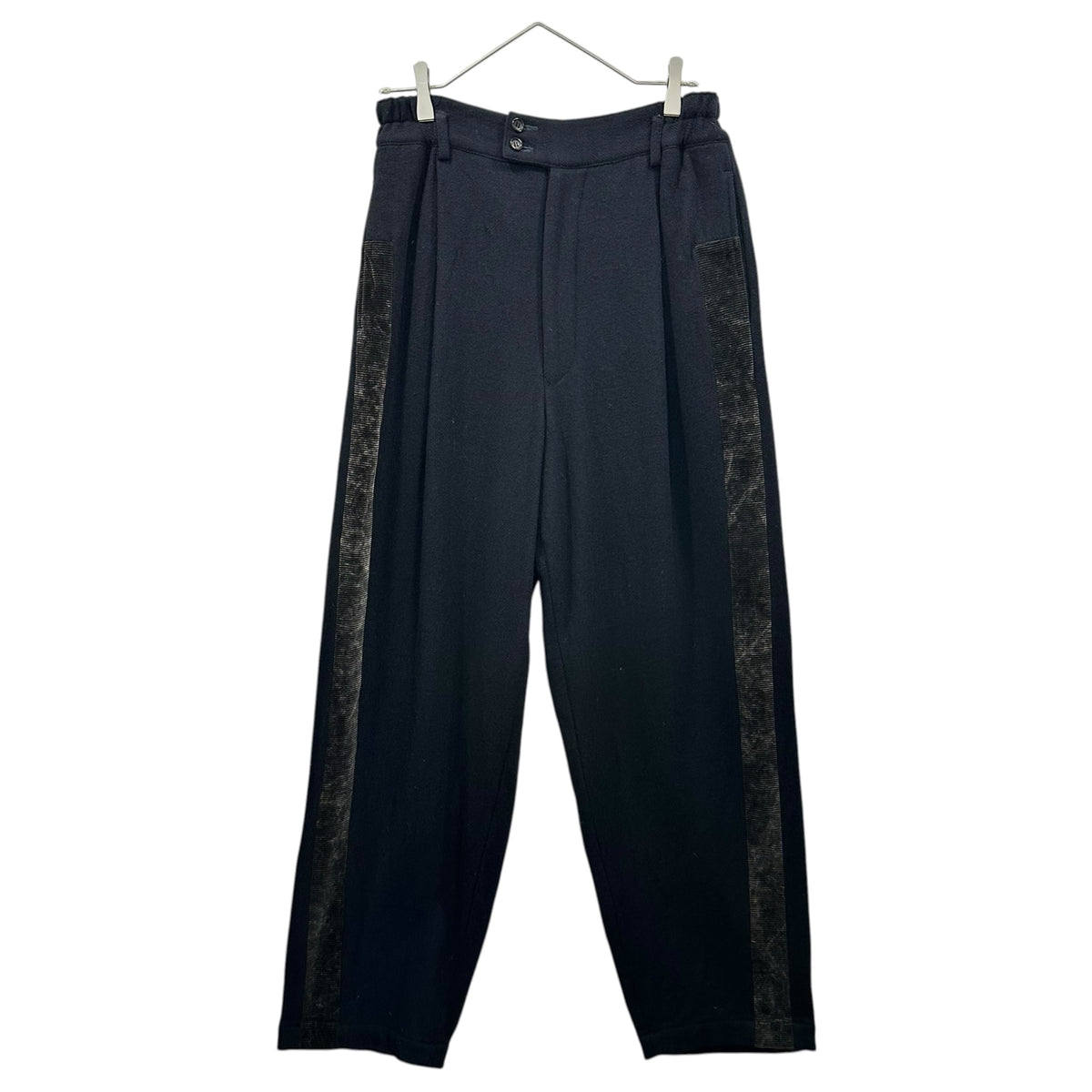 COMME des GARCONS HOMME PLUS(コムデギャルソンオムプリュス) 1996AW ”traditional” Wool-blend corduroy side-stripe pants コーデュロイ サイドライン ウール ワイド パンツ PP-04038 M ネイビー×グレー 90's 90年代 モッズ期 スラックス AD1996