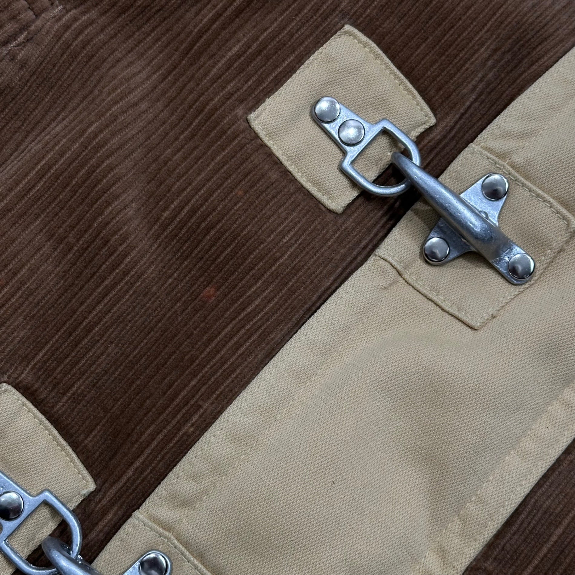 LOUIS FERAUD(ルイフェロー) 1990's Archive corduroy Fireman Jacket アーカイブ コーデュロイ 切替 ファイヤーマン ジャケット 表記無(L程度) イエロー×ブラウン 推定90年代