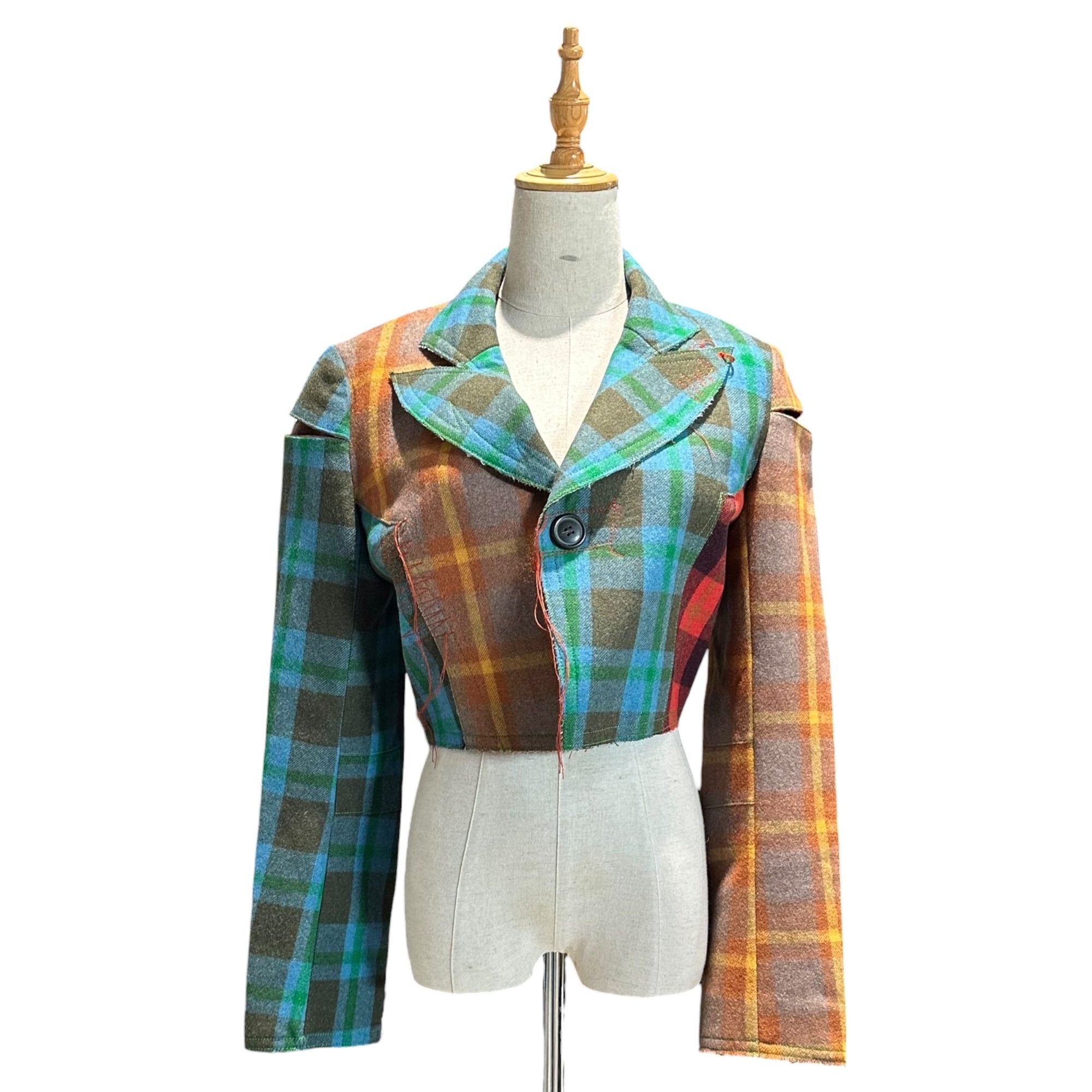 Andersson Bell(アンダーソンベル) Multicolor Melton Check Jacket マルチカラー メルトン チェック ジャケット 4368034 MULTI S マルチカラー ショートレングス