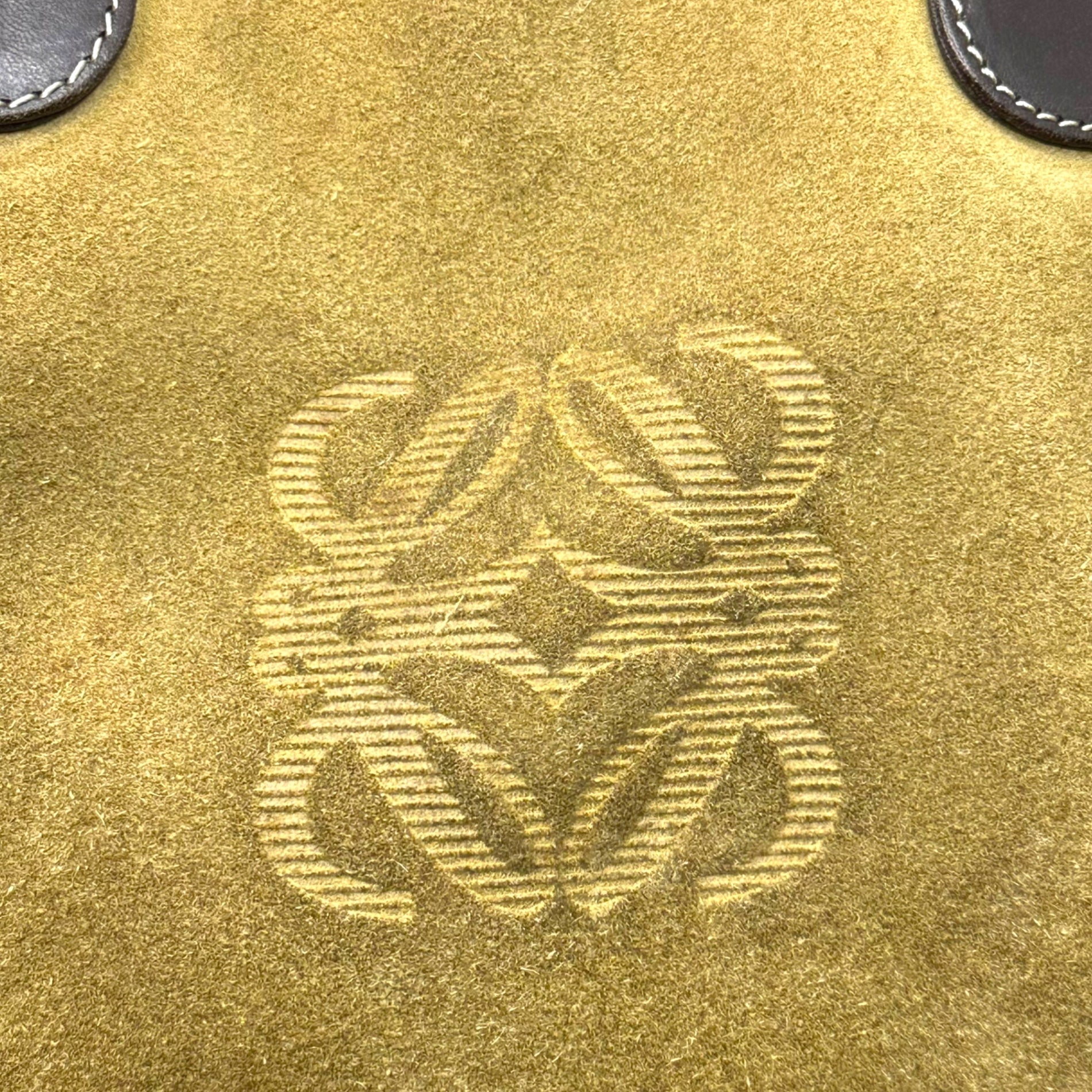 LOEWE(ロエベ) Anagram logo suede leather hand bag アナグラムロゴ スウェード レザー ハンド バッグ ブラウン OLD ミニ ボストン