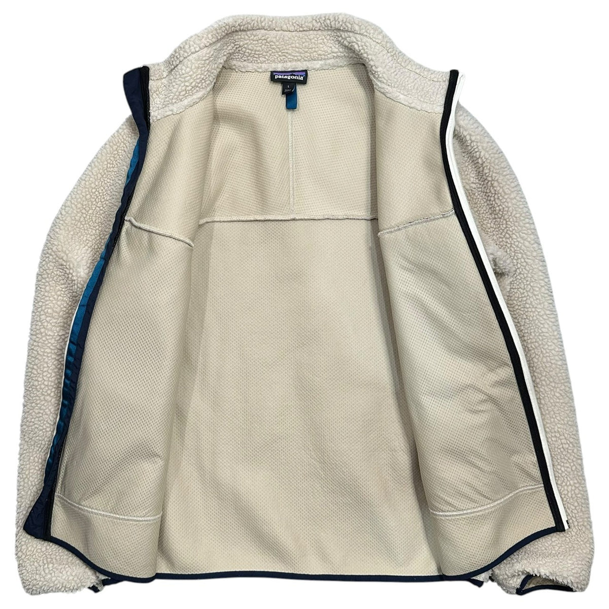 Patagonia(パタゴニア) Classic Retro-X Jkt クラシック レトロX ジャケット 23056 L アイボリー×ネイビー ボア フリース ジャケット