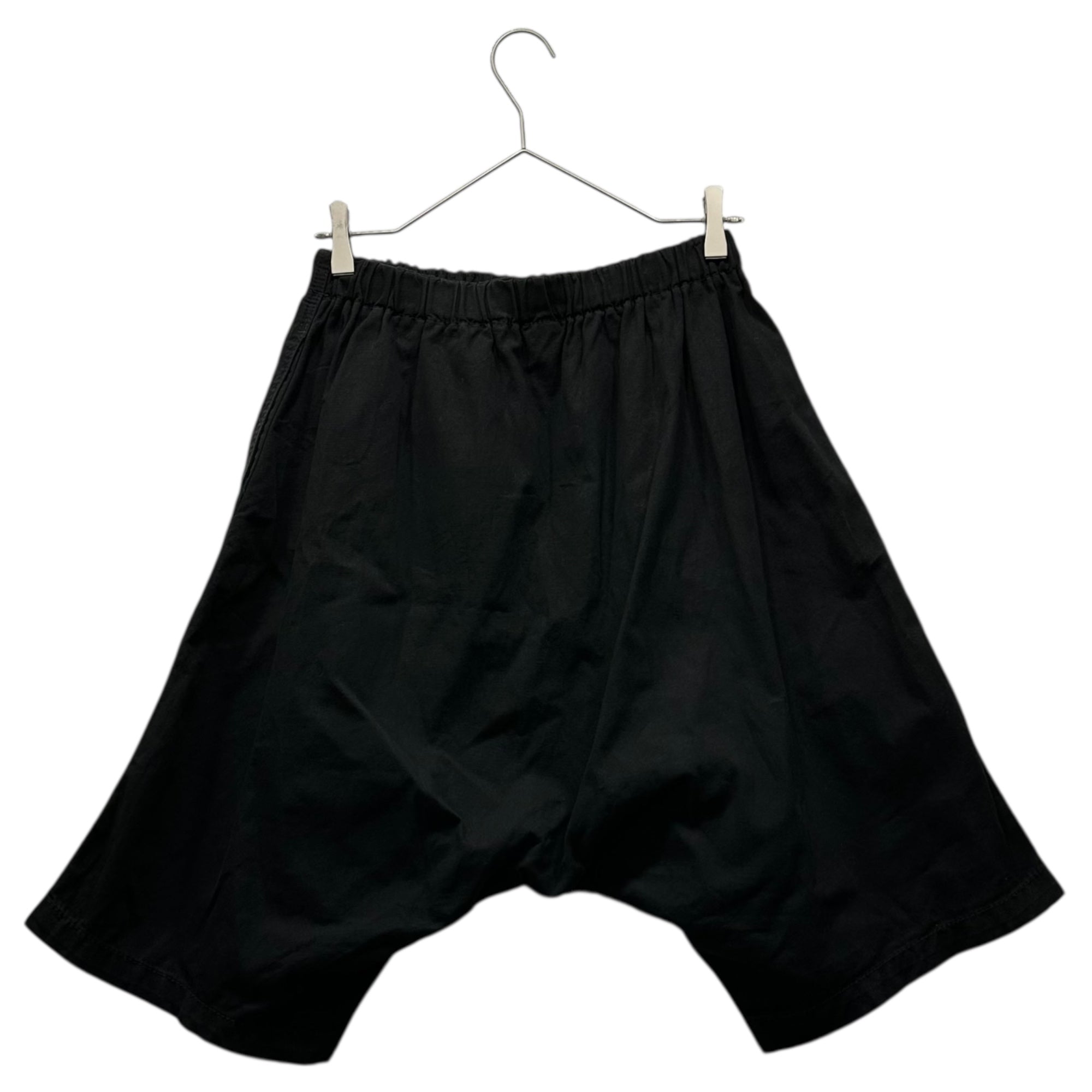 BLACK COMME des GARCONS(ブラックコムデギャルソン) 12SS Cotton Sarouel Shorts コットン サルエル ショーツ ハーフパンツ 1I-P018 XS ブラック AD2011 男女着用可能