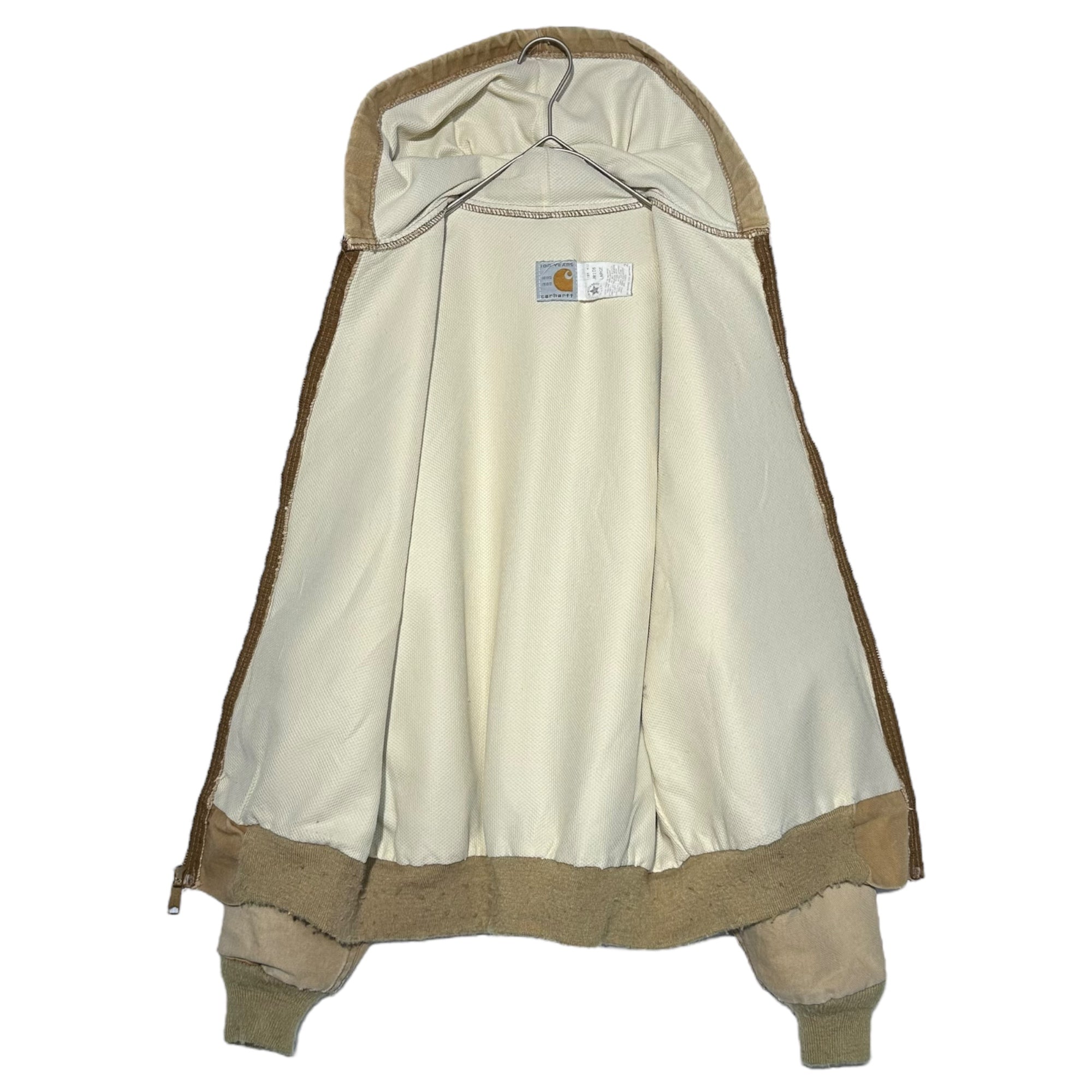 carhartt(カーハート) 1989's 100 YEARS Vintage Active Jacket 100周年 モデル ダック地 ヴィンテージ アクティブ ジャケット L カーキ 1988年12月製造 80年代 80's 星タグ USA製