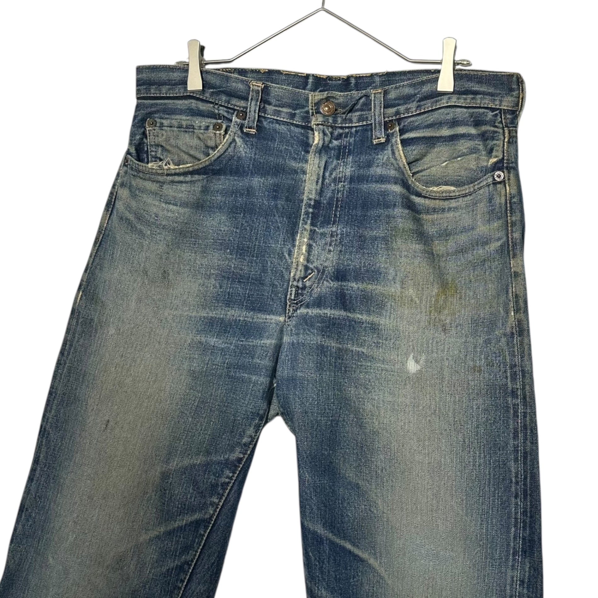 Levi's(リーバイス) 60's~70's 505 BIG E VINTAGE DENIM ヴィンテージ デニム パンツ 実寸90cm程度(W35程度) インディゴ 60年代~70年代 SCOVILL ZIP 裏刻印8 セルビッチ