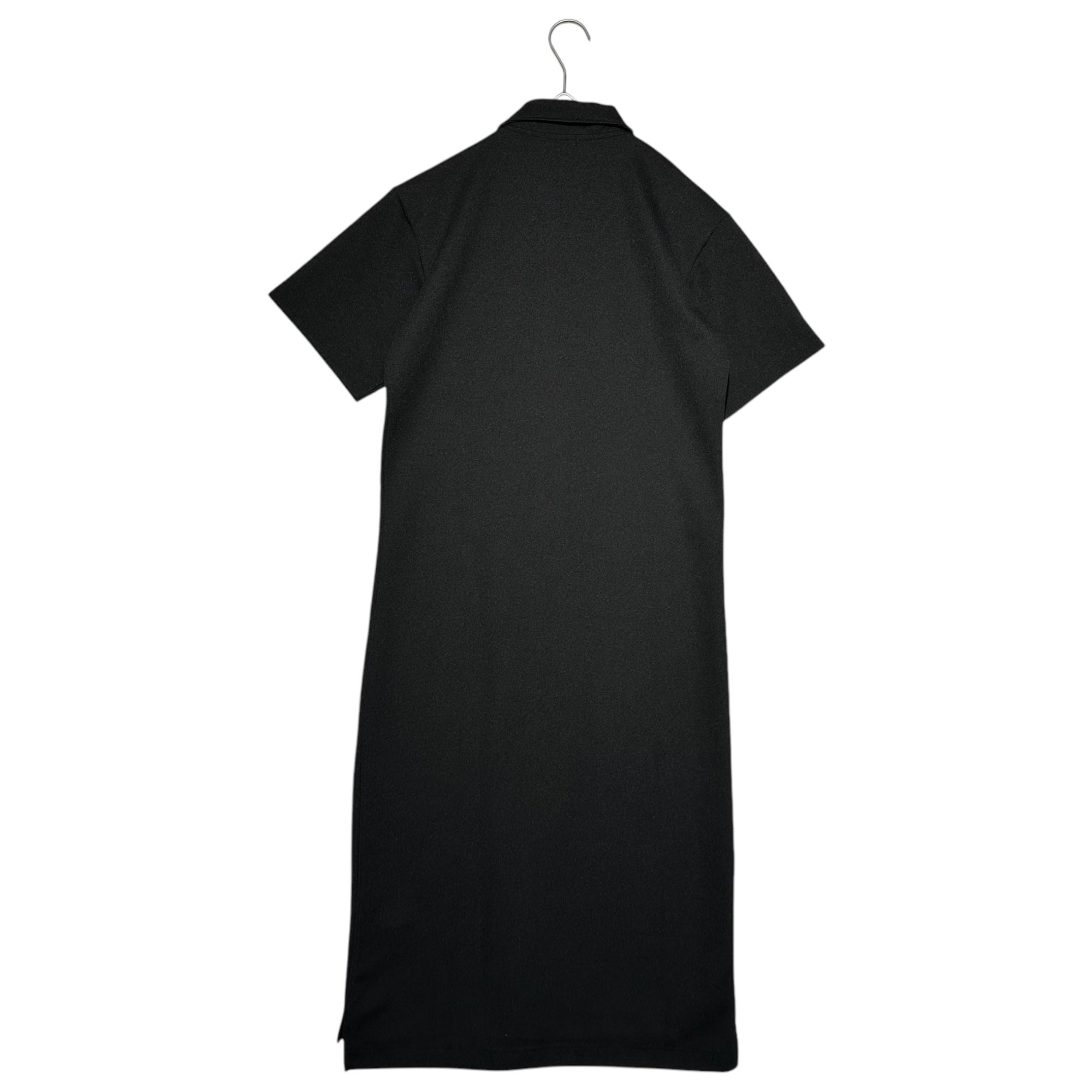 COMME des GARCONS HOMME PLUS(コムデギャルソンオムプリュス) 12SS Polyester Deer S/S Long Polo Shirt ポリエステル 鹿の子 半袖 ロング ポロ シャツ PI-T004 S ブラック AD2011 ワンピース