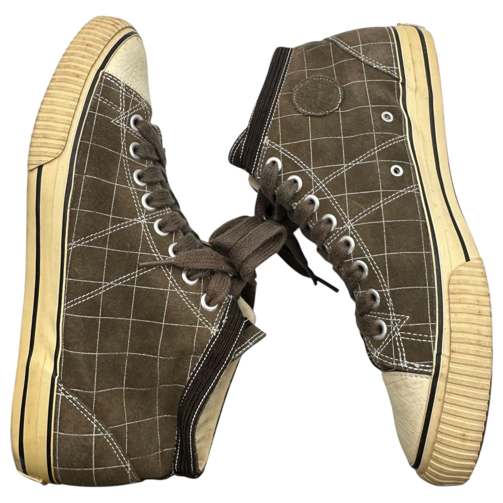 VISVIM×AFFA(ビズビム/ヴィズヴィム×エーエフエフエー) TYPE KIEFER-MID / AFFA スパイダー チェック ミッド スニーカー WAF002-02 29cm ブラウン