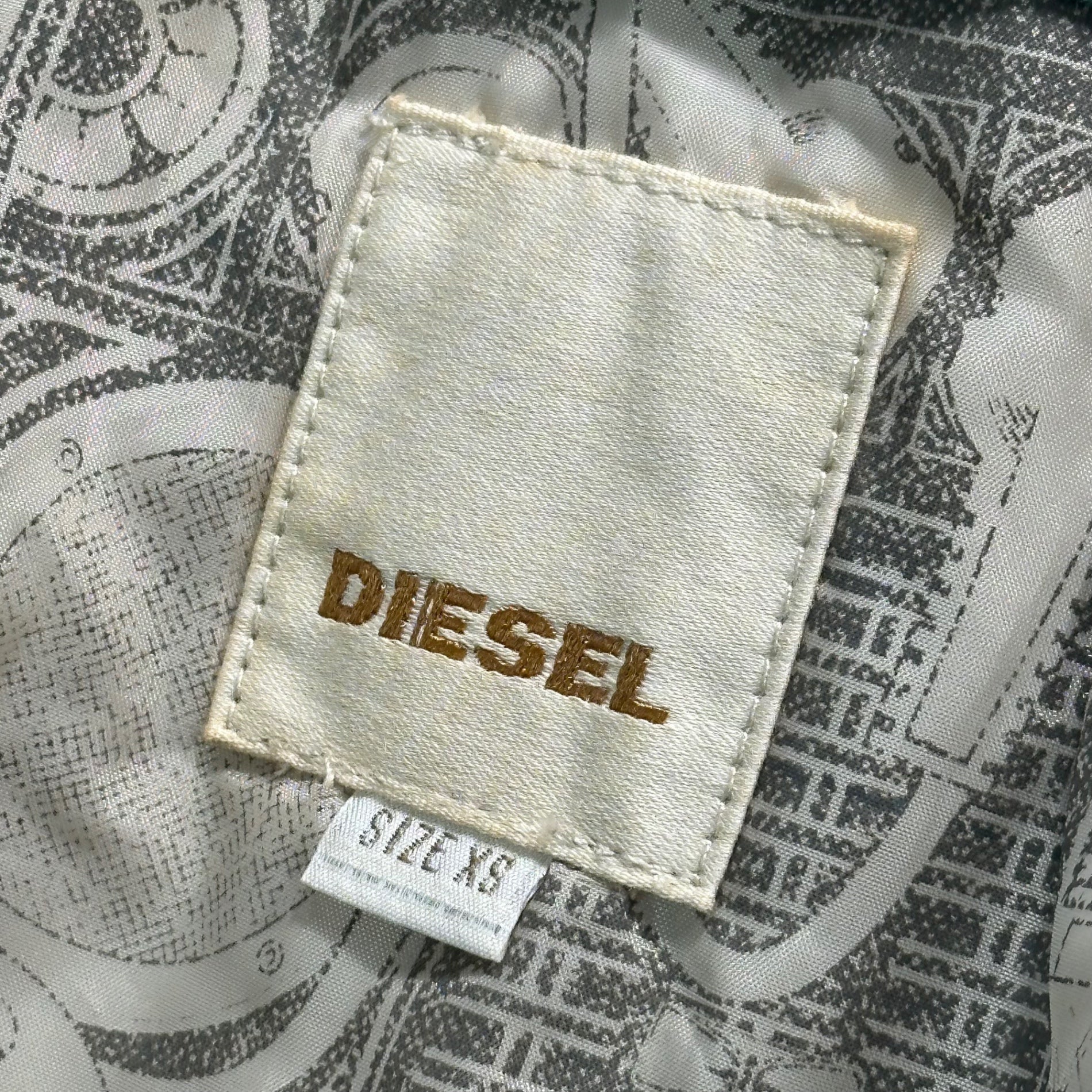 DIESEL(ディーゼル) 00's Gathered Gimmick Short-Length Bomber Jacket ギャザー ギミック ショート丈 ボンバー ジャケット XS グリーン Y2K MA-1 ブルゾン