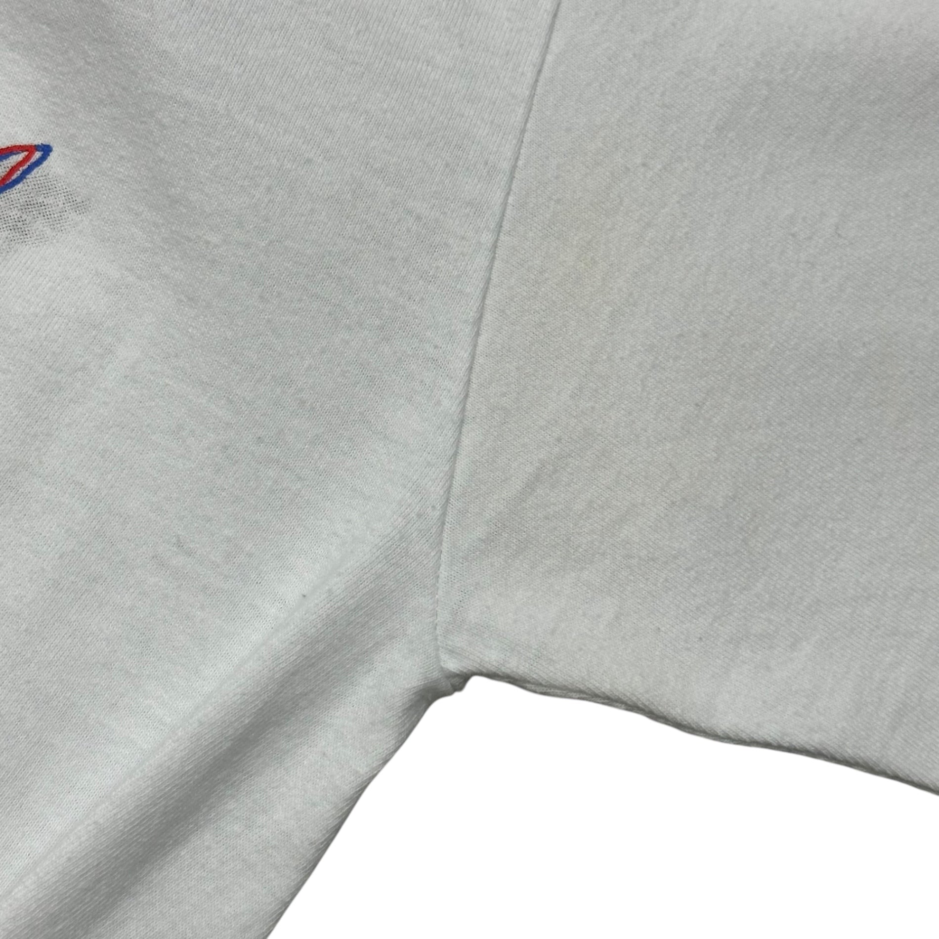 MORE ABOUT LESS(モアアバウトレス) Dog illustration print s/s T-shirt ドッグ イラスト プリント 半袖 Tシャツ M ホワイト×レッド×ブルー