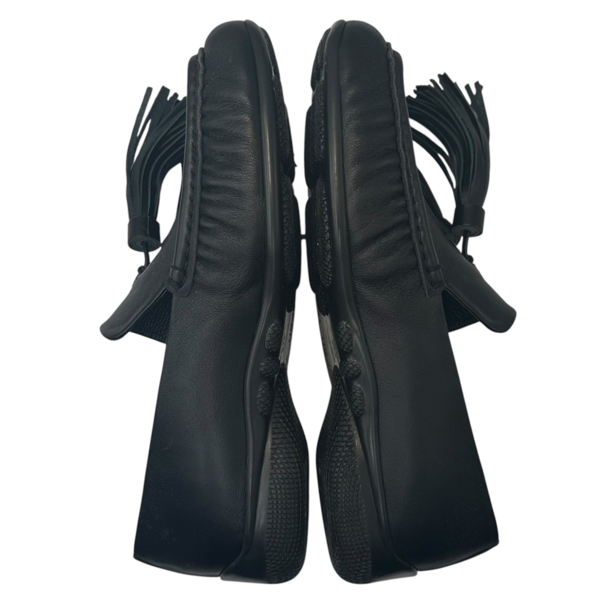 OPEN YY(オープンワイワイ) Black Tassel Loafers タッセル ローファー 37.5(で約24.0cm〜24.5cm) ブラック 革靴 PNG STORE 取扱