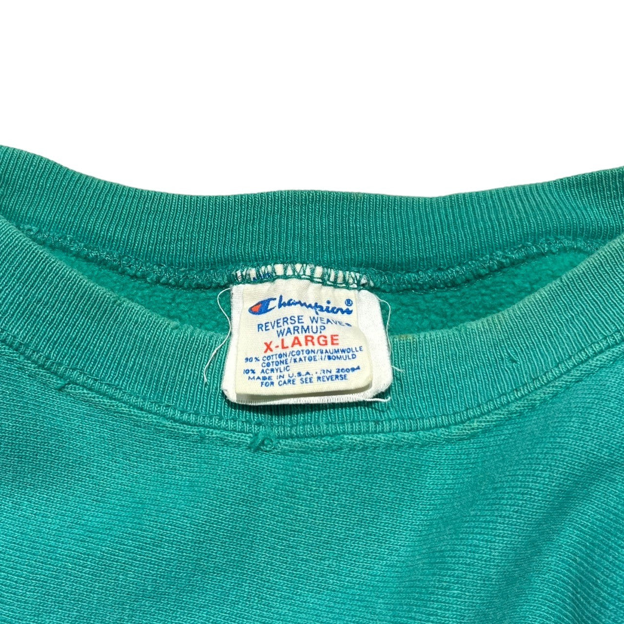 Champion(チャンピオン) 80’s REVERSE WEAVE SWEAT SHIRT ヴィンテージ リバースウィーブ スウェット XL グリーン 80年代 トリコタグ後期 USA製