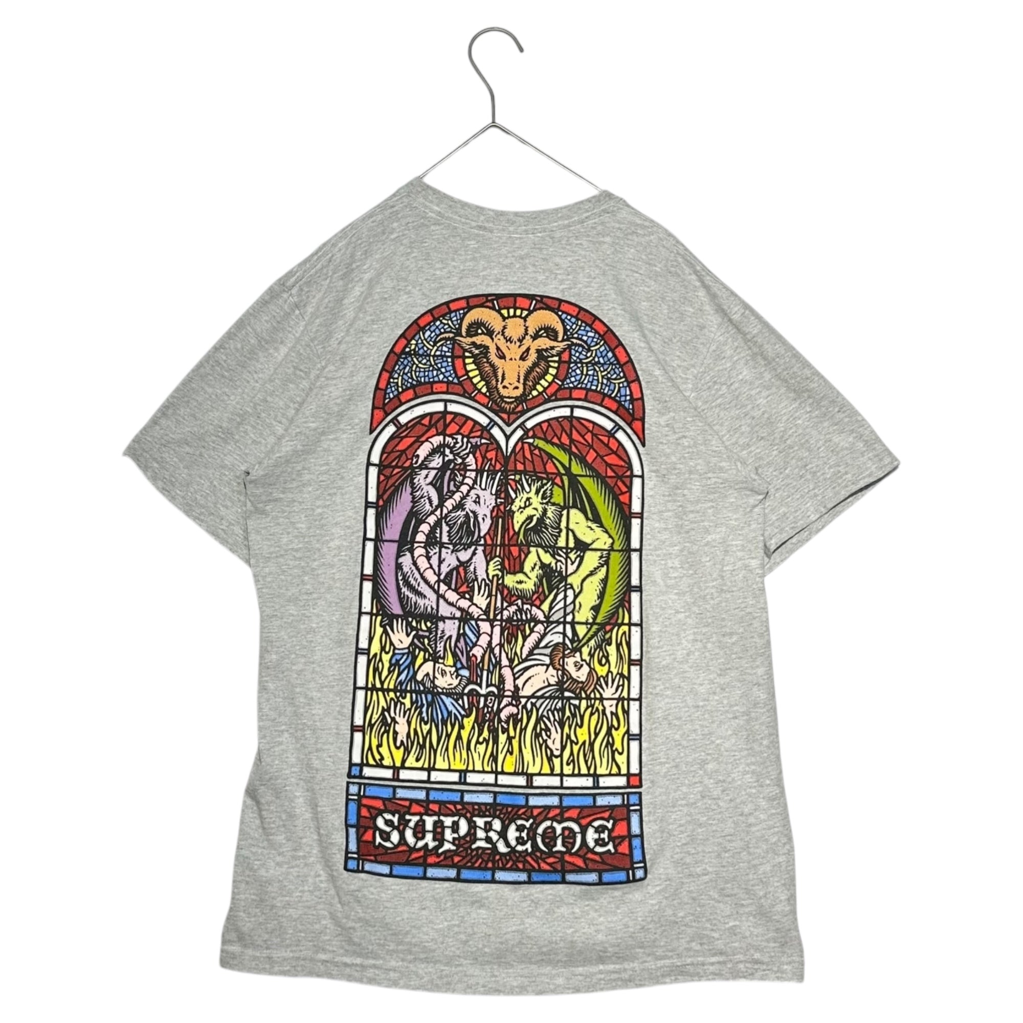 SUPREME(シュプリーム) 23AW Worship Tee ワーシップ Tシャツ S グレー グラフィック プリント ロゴ