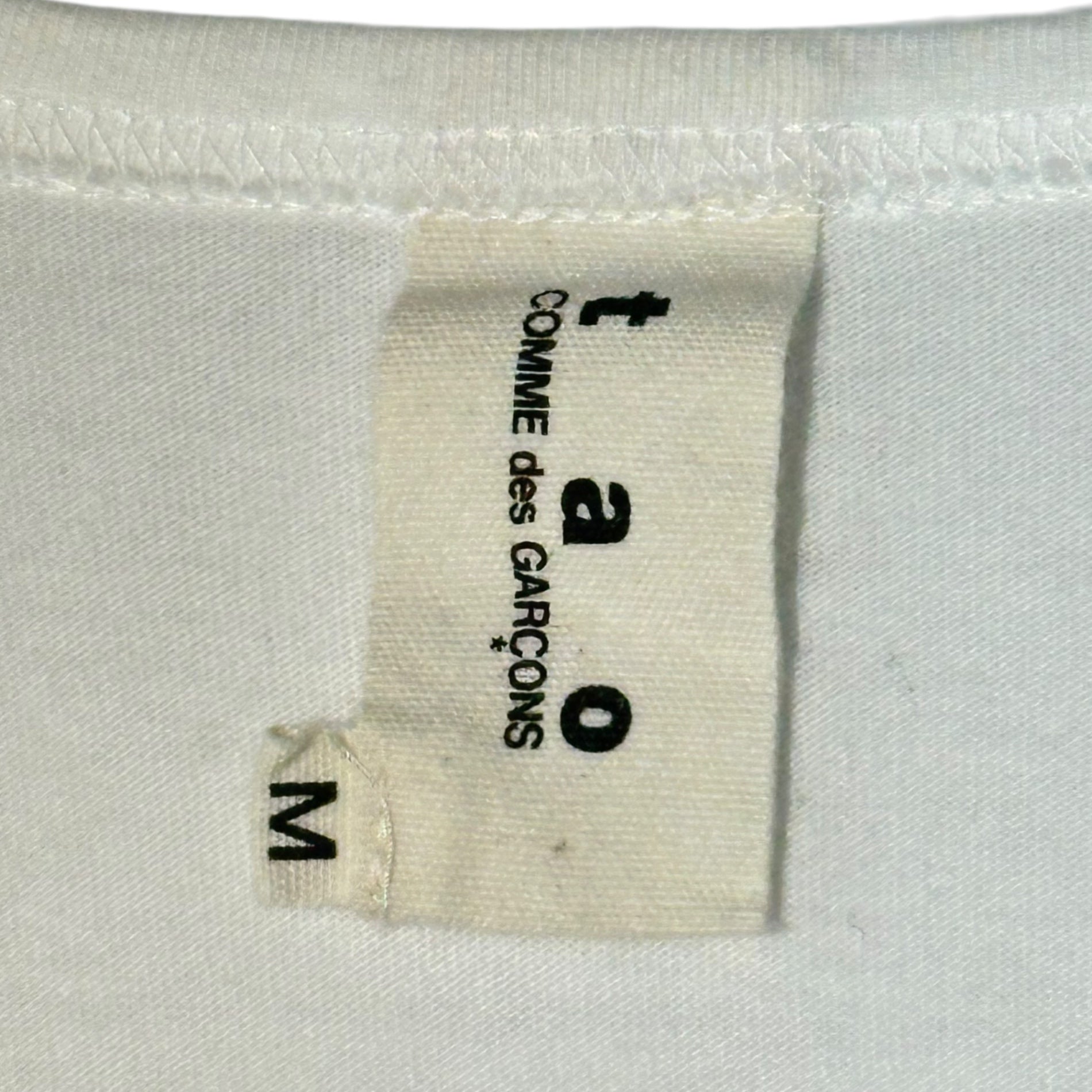 TAO COMME des GARCONS(タオコムデギャルソン) 08AW Flower Ribbon Print Crew Neck T-Shirt フラワーリボン プリント クルーネック Tシャツ 3B-T051 M ホワイト×レッド AD2008