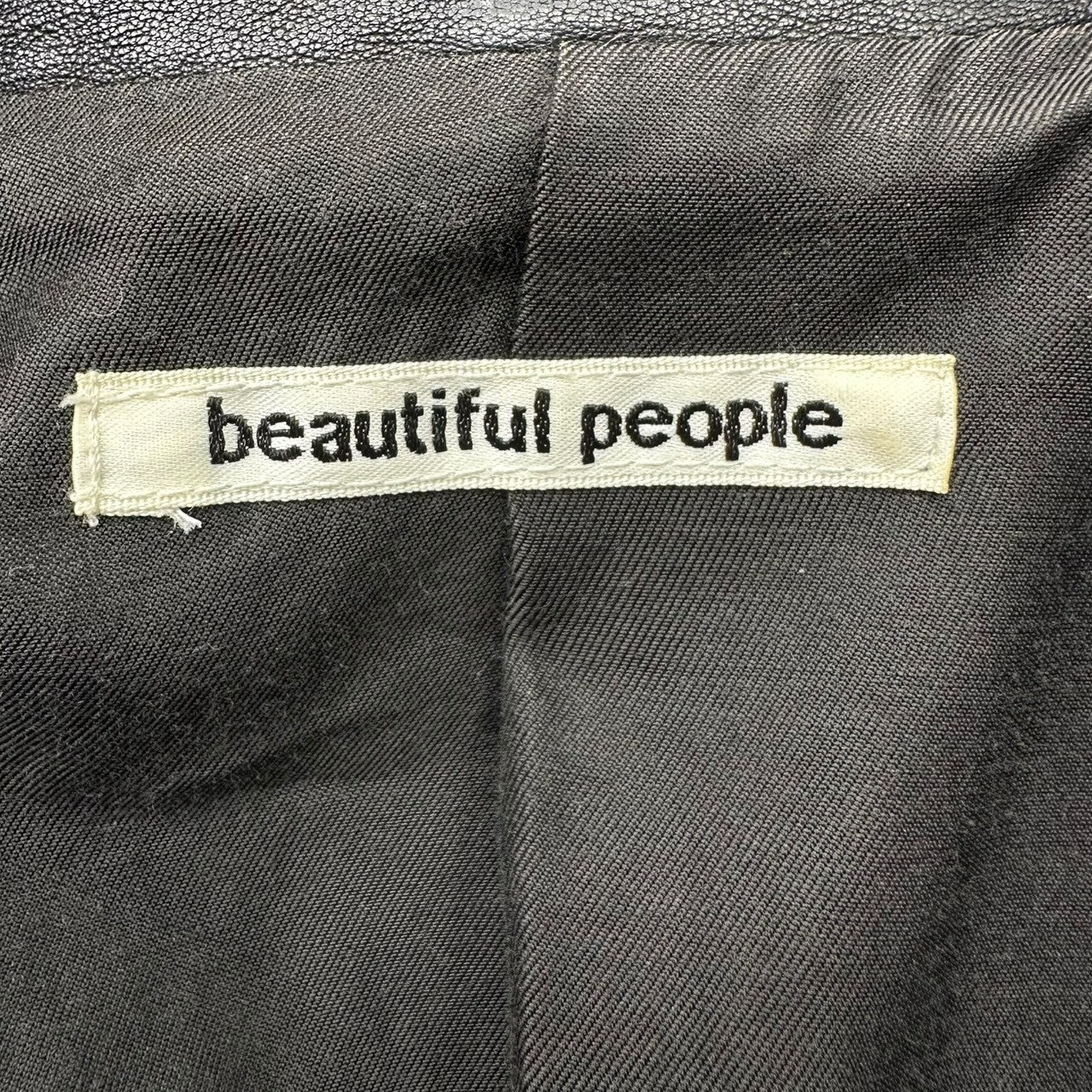 beautiful people(ビューティフルピープル) Riders Jackets ラムレザー ダブル ライダース ジャケット 1343402401 150(M程度) ブラック