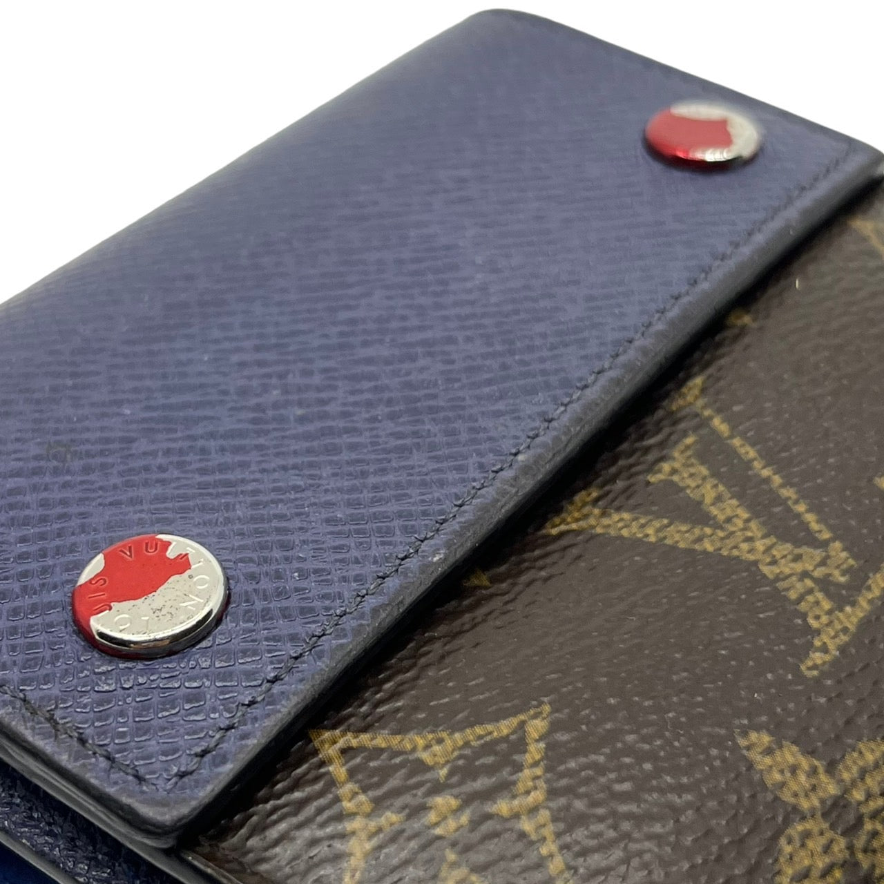 LOUIS VUITTON(ルイヴィトン) 18SS コンパクト・ウォレット by キムジョーンズ M63041/SN0148 ブラウン×ブルー