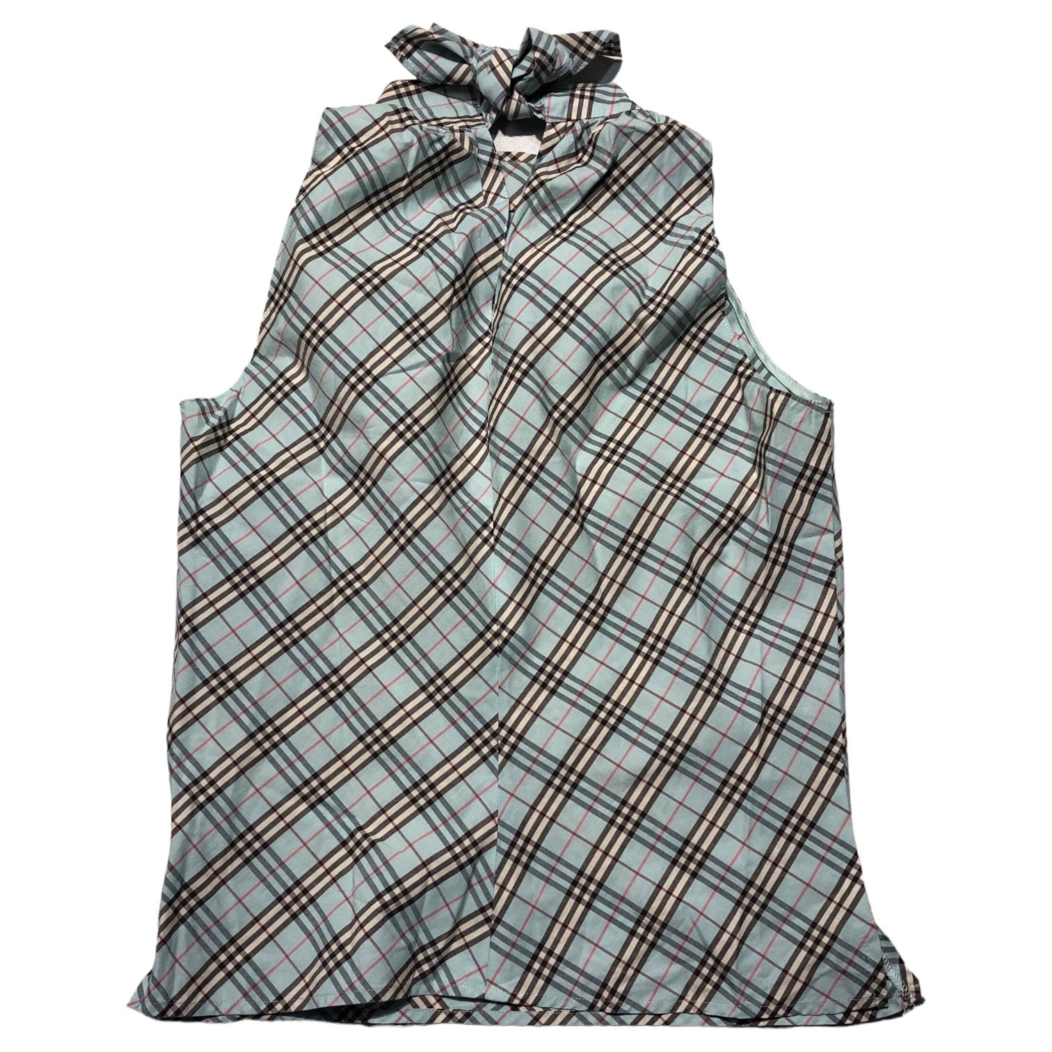 BURBERRY BLUE LABEL(バーバリーブルーレーベル) タータンチェック ノースリーブ ブラウス ブルー