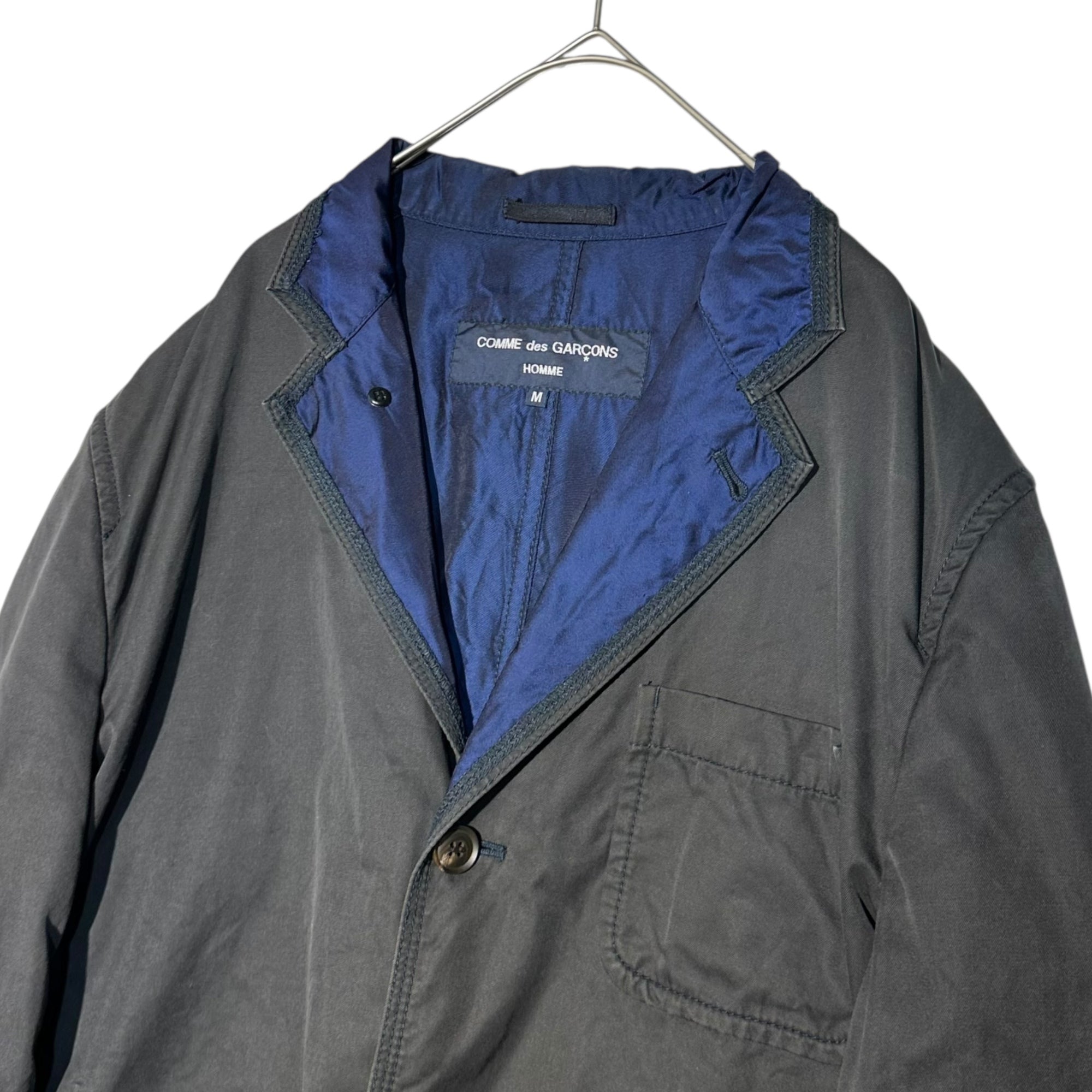 COMME des GARCONS HOMME(コムデギャルソンオム) 04SS Cotton Casual Tailored Jacket コットン カジュアル テーラード ジャケット HM-J002 M ブラック AD2003