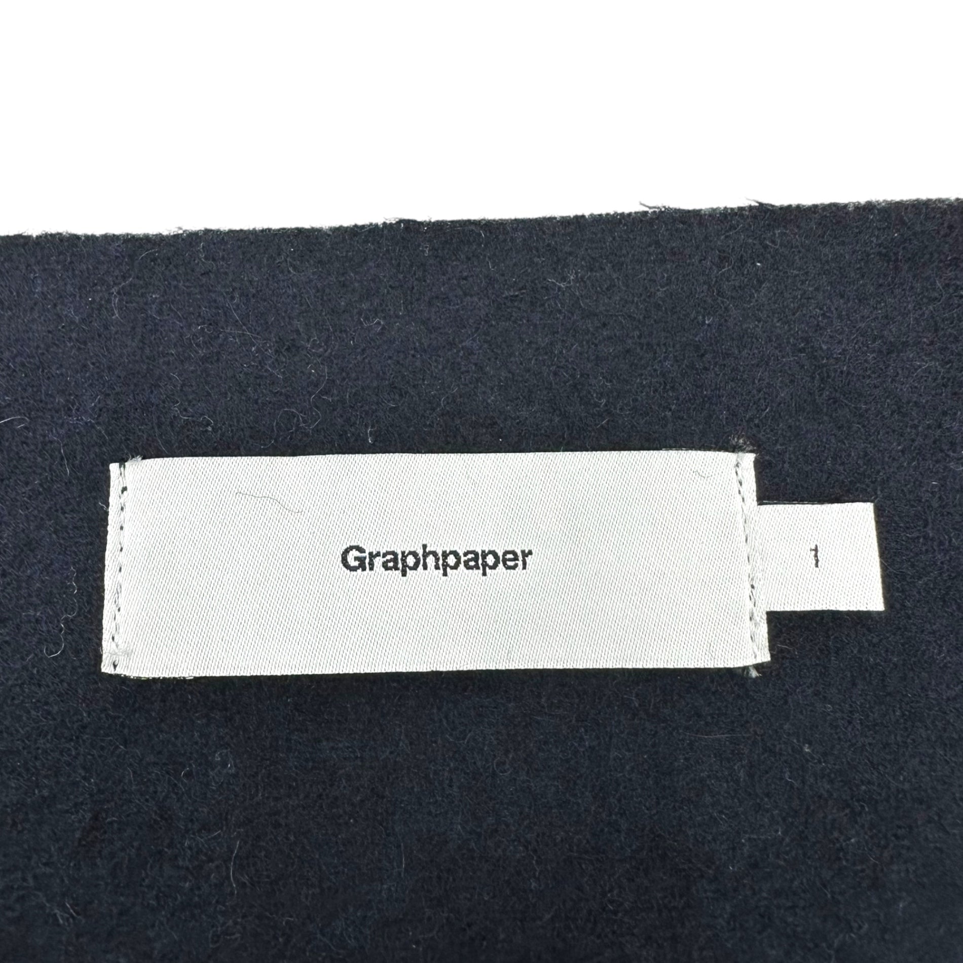 Graphpaper(グラフペーパー) wool long sleeve cut and sew ウール 長袖 カットソー GPW16-PO02 1 ネイビー