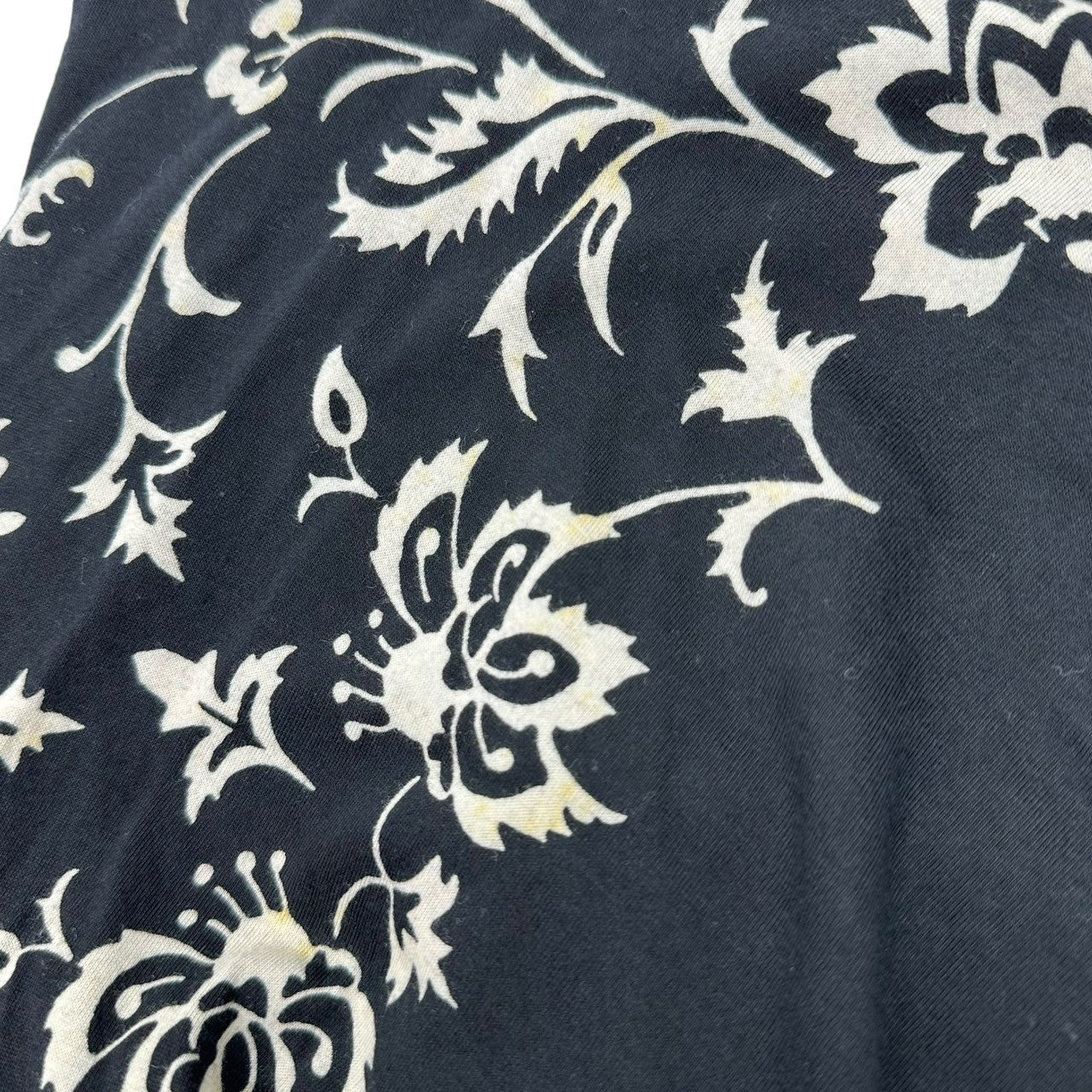 Y's(ワイズ) 12SS Floral print sarouel hakama easy pants 花柄 サルエル 袴 イージー パンツ YB-T47-862 2(M程度) ブラック×ホワイト