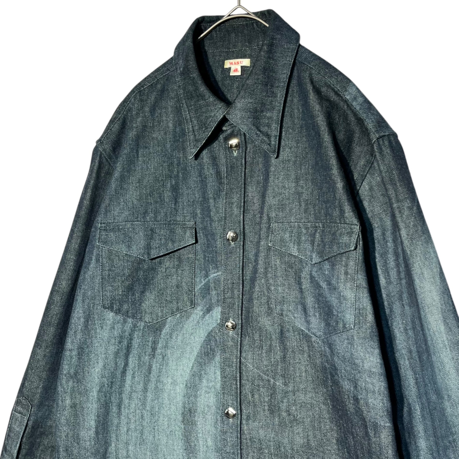 MASU(エムエーエスユー) 21AW MARBLE DENIM SHIRTS マーブル デニム シャツ MCFW-SH0321 48(M程度) インディゴ ジャケット