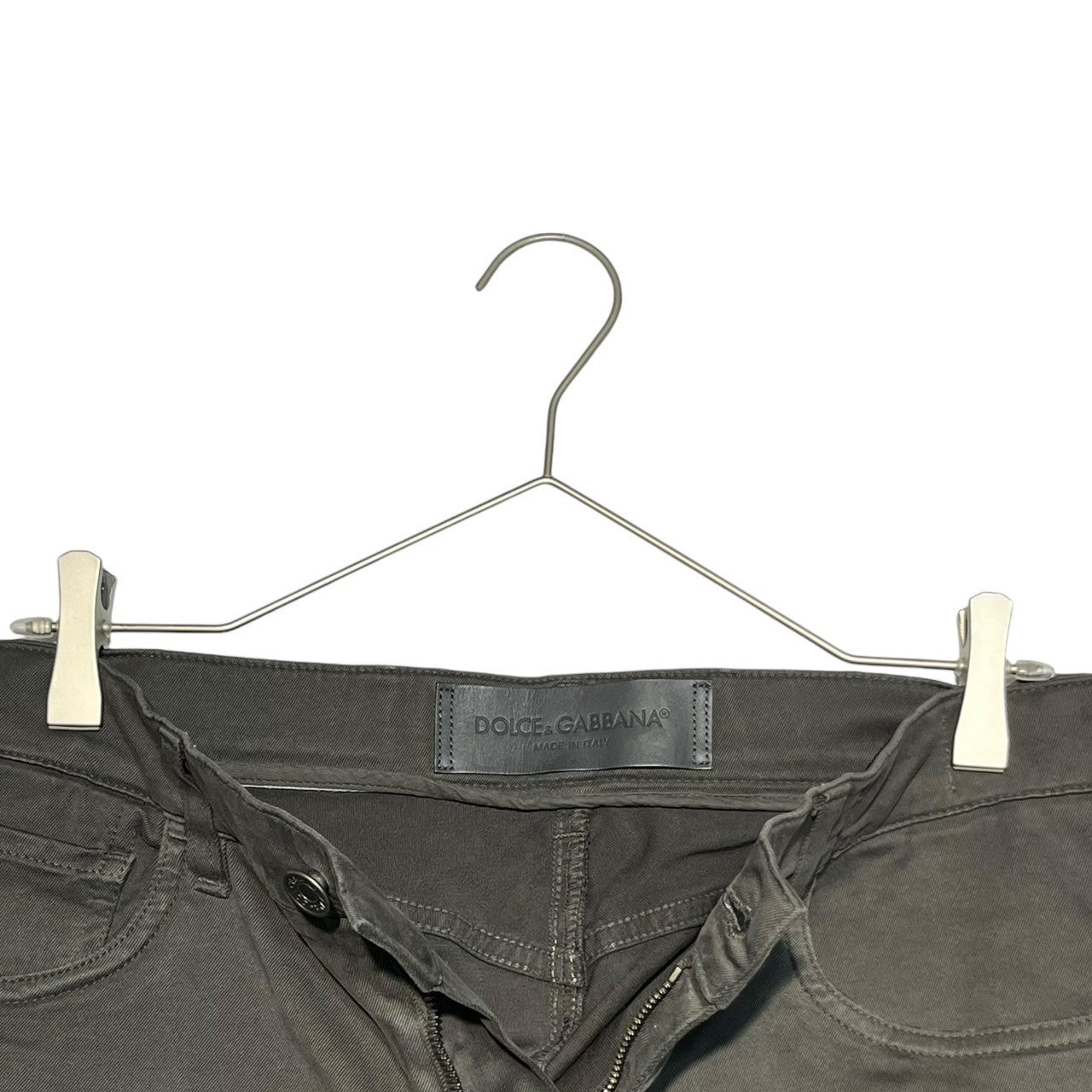 DOLCE&GABBANA(ドルチェ&ガッバーナドルガバ) stretch chino trousers ストレッチ チノ トラウザー パンツ G6QJLT G8T69 48(L程度) チャコールグレー