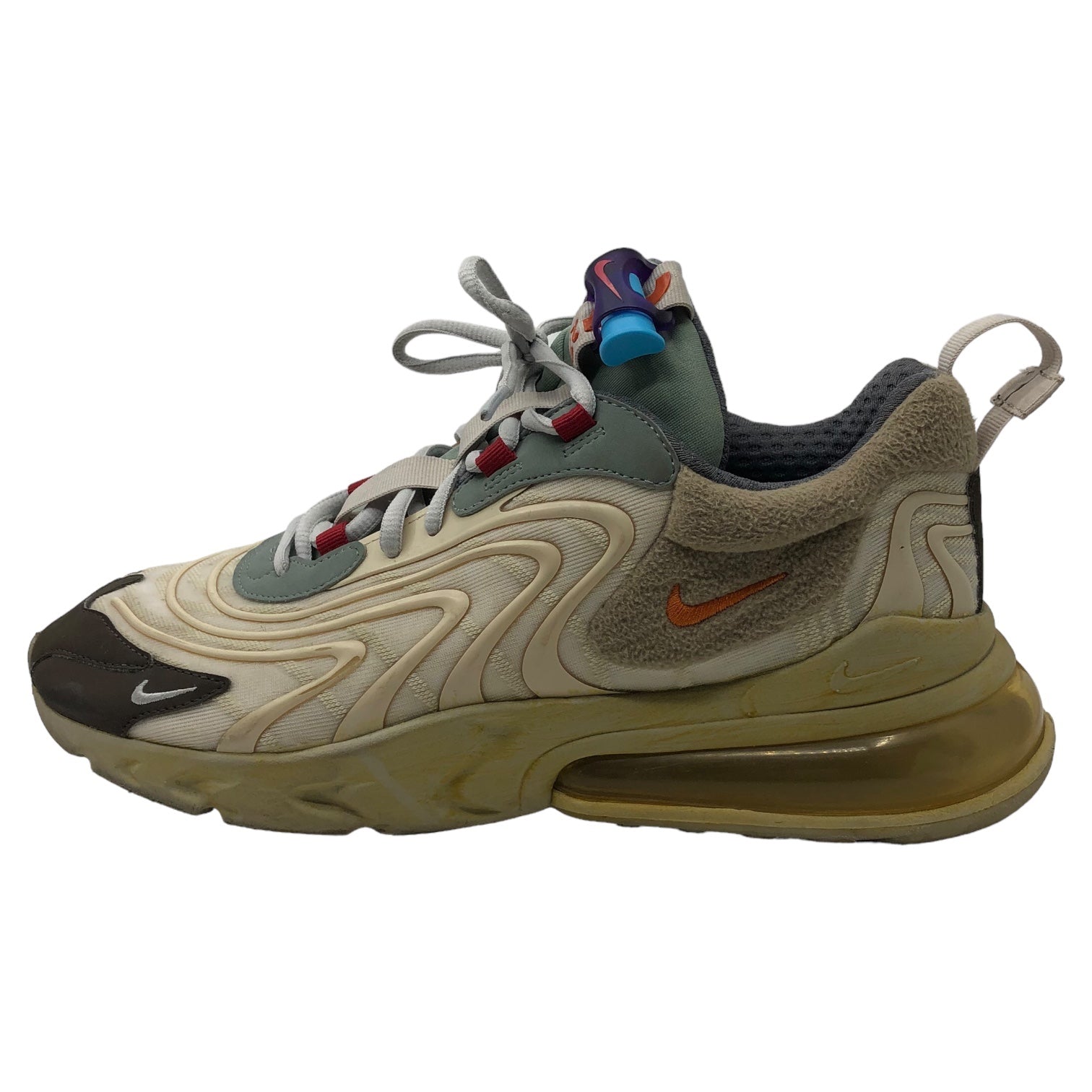 NIKE × TRAVIS SCOTT(ナイキ×トラヴィススコット) AIR MAX 270 REACT エアマックス 270 リアクト CT2864-200 28.0cm アイボリー×オレンジ 箱付