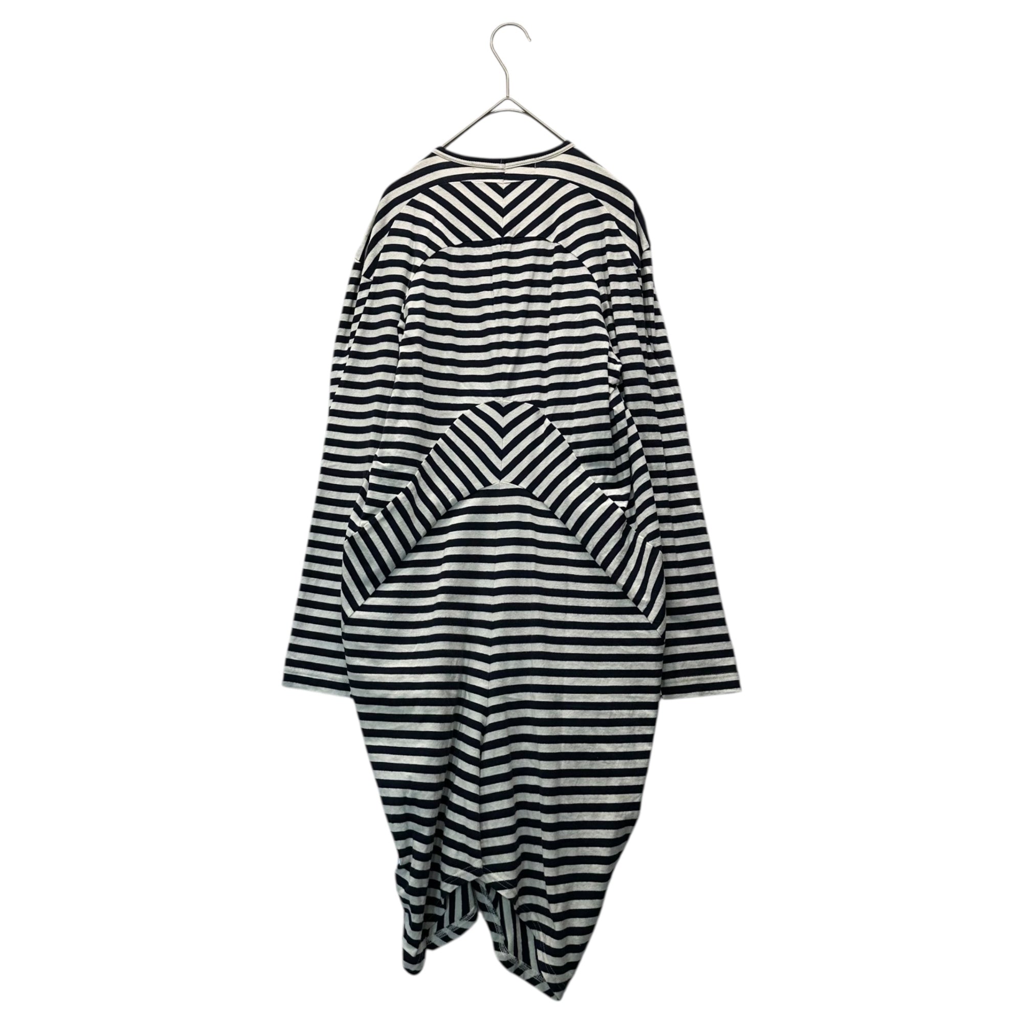 COMME des GARCONS JUNYA WATANABE(コムデギャルソンジュンヤワタナベ) 11SS Deformed border cut and sew dress 変形 ボーダー カットソー ワンピース JG-T003 M ホワイト×ネイビー AD2010