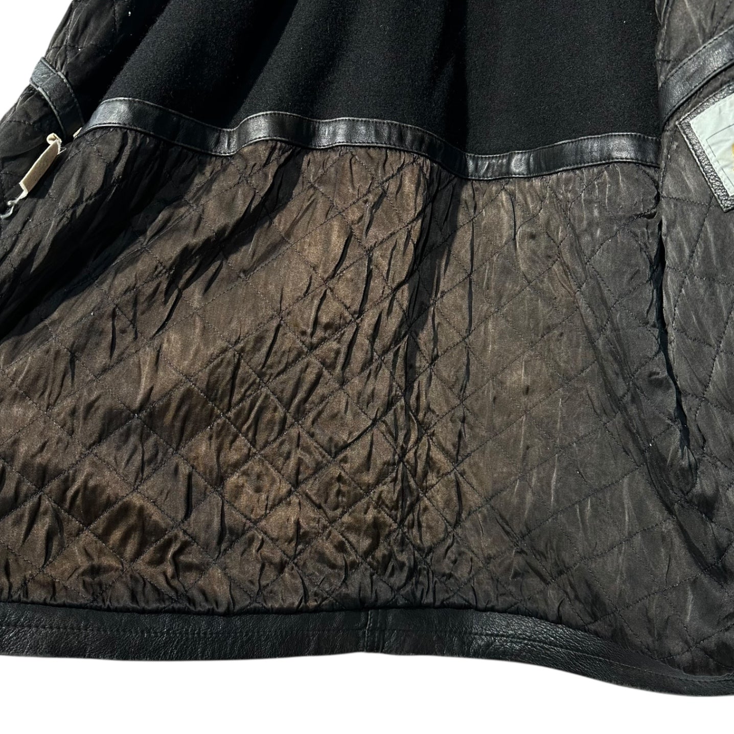 Aquascutum(アクアスキュータム) 70's~80's Vintage Leather Duffle Coat ヴィンテージ レザー ダッフル コート M ブラック 70年代~80年代