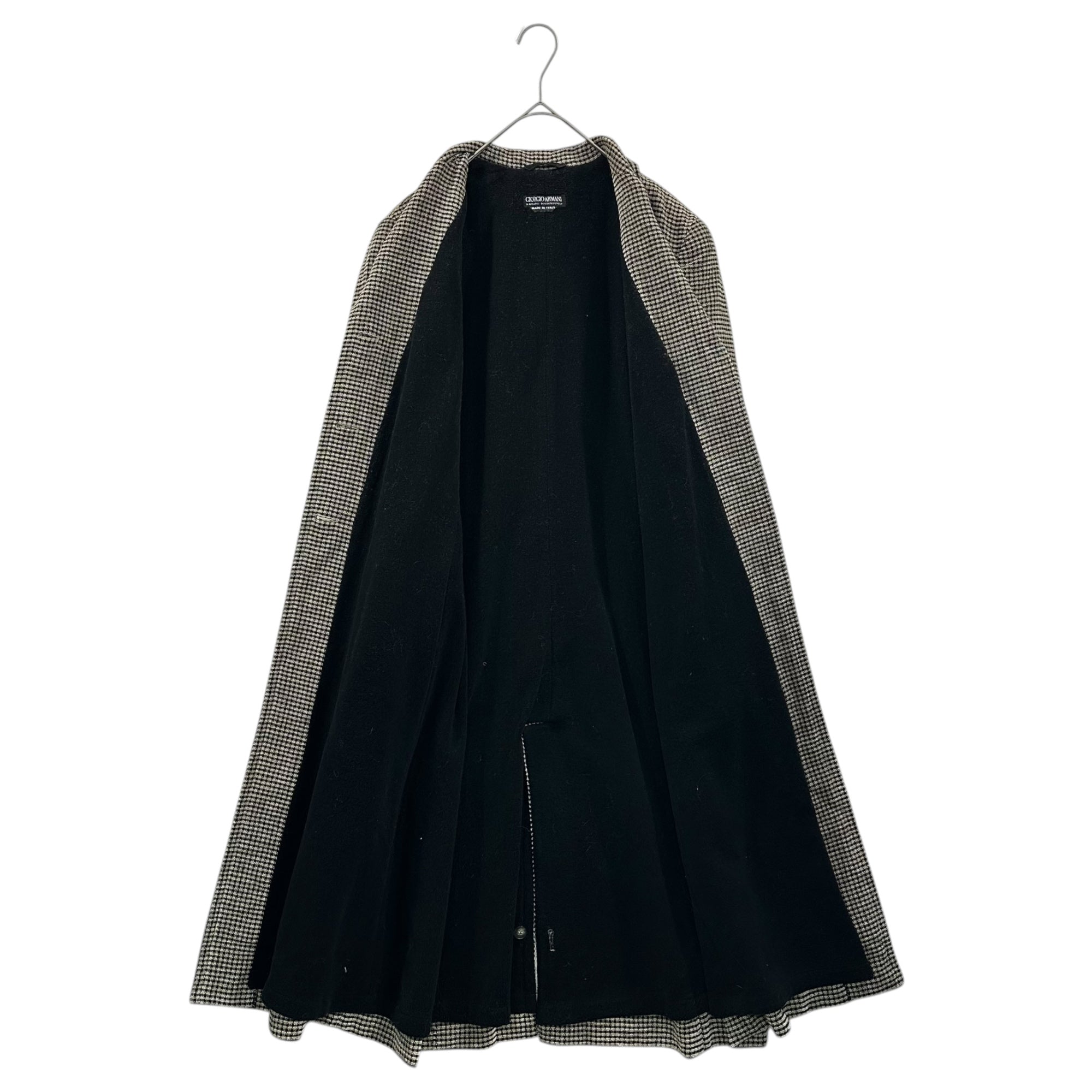 GIORGIO ARMANI(ジョルジオアルマーニ) 80's Wool and Viscose Corduroy Long Coat 80年代 ウール ビスコース コーデュロイ ロング コート Soprabito Don 2612122 42 ベージュ×ブラック