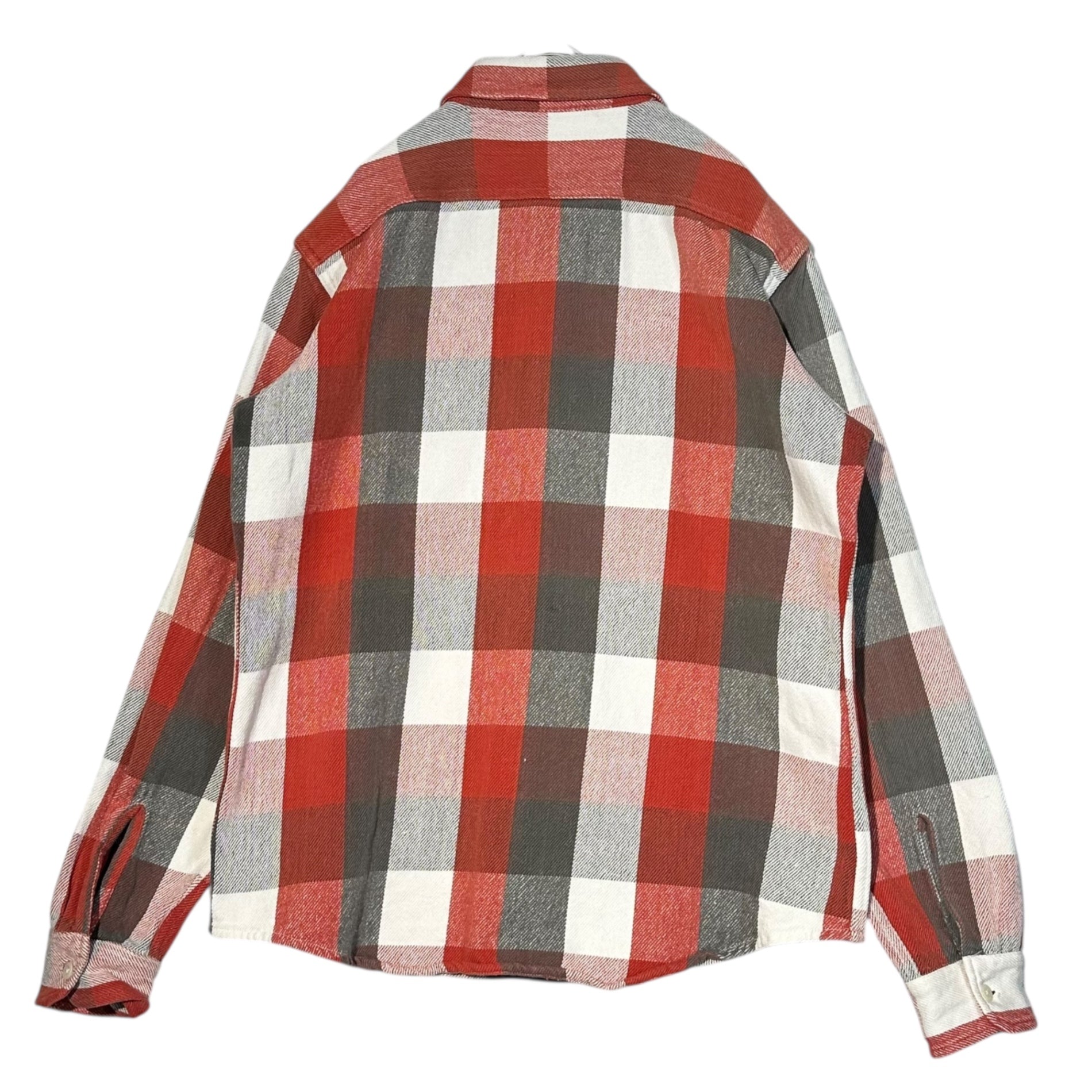CORONA(コロナ) Cotton Flannel Check Shirt コットン フランネル チェック シャツ M レッド×グレー