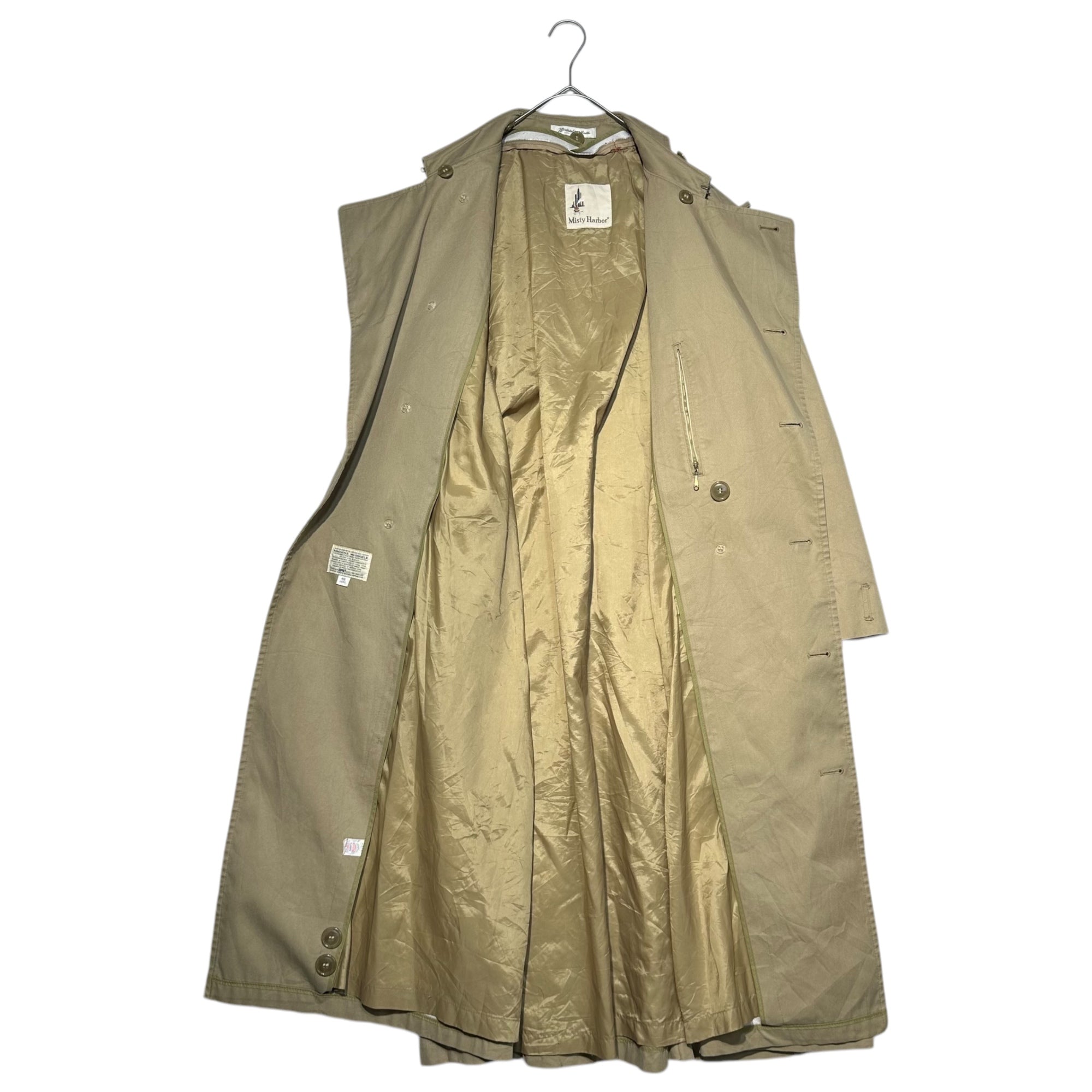 Misty Harbor(ミスティーハーバー) 70's USA made Vintage long trench coat USA製 ヴィンテージ ロング トレンチ コート 46 LONG(ML程度) ベージュ 推定70年代 古着