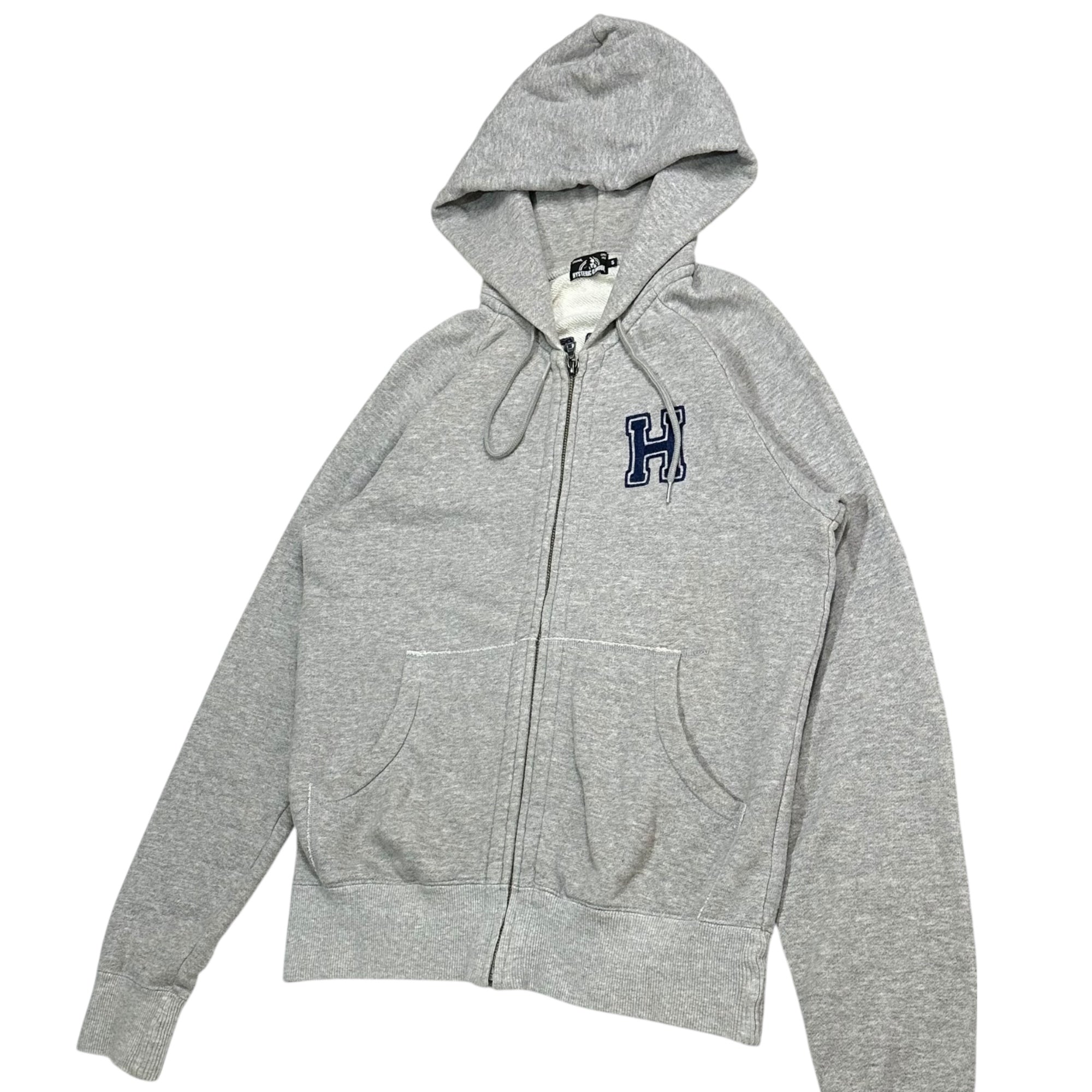 HYSTERIC GLAMOUR(ヒステリックグラマー) 17SS Hiss Girl Embroidered Zip Hoodie ヒス ガール 刺繍 ジップ パーカー 02171CF05 S グレー