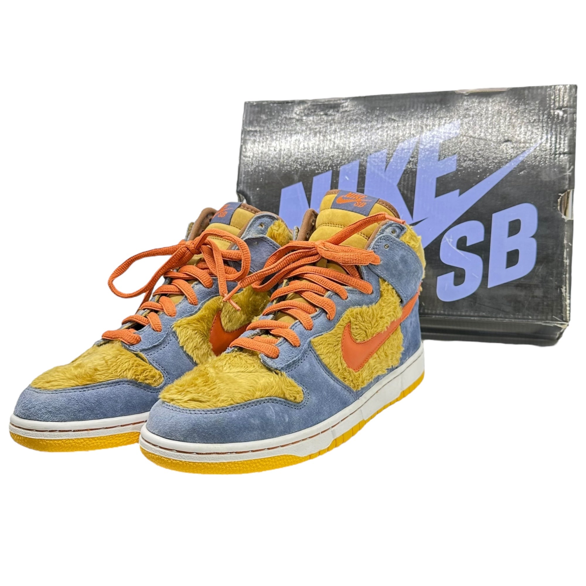 NIKE(ナイキ) 2006 SB Dunk High Premium "Papa Bear" SB ダンク ハイ プレミアム "パパ ベアー" 313171-781 28cm ブルー×ベージュ ハイカット スニーカー 箱付 メディコム トイ