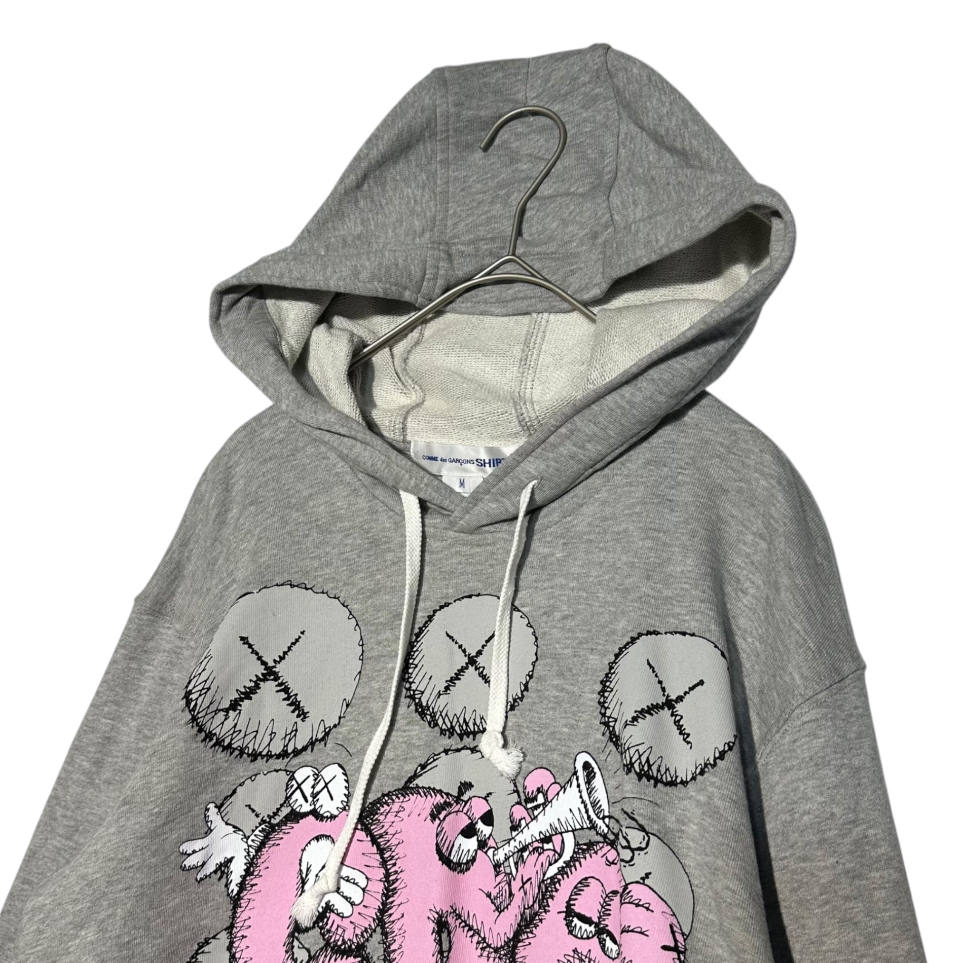 COMME des GARCONS SHIRT×KAWS(コムデギャルソンシャツ×カウズ) 21AW KAWS PRINTED HOODIE プリント フーディ FH-T001 5 パープル×ブラック プルオーバー パーカー コラボ 限定