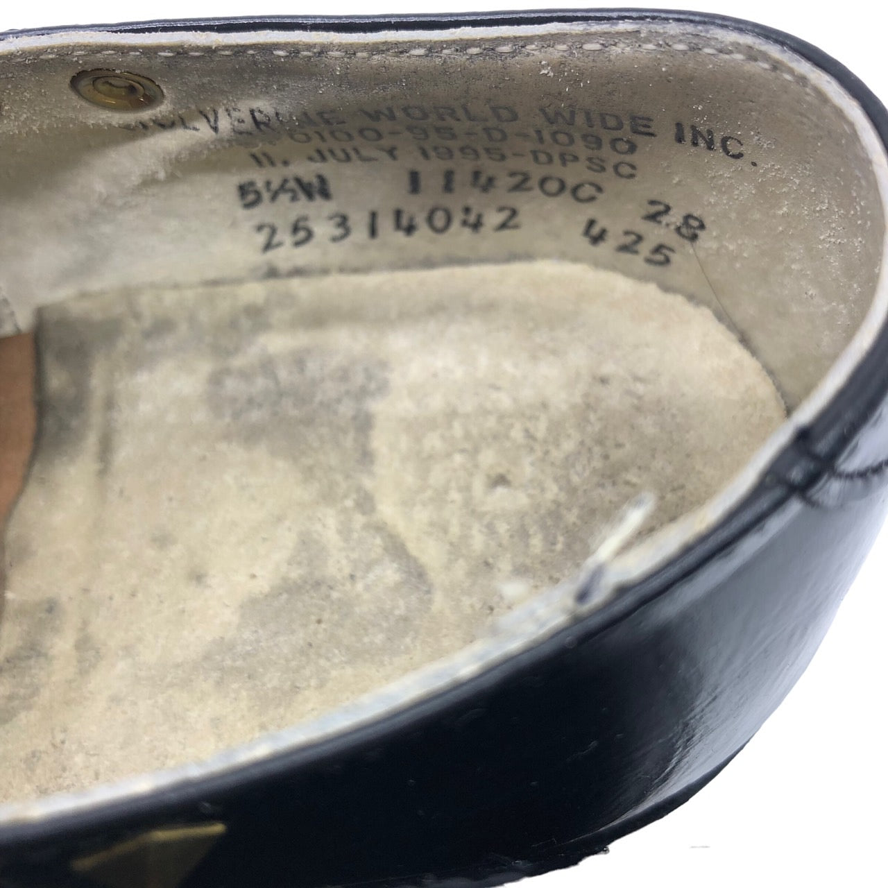 VINTAGE REMAKE(ヴィンテージリメイク) 95's WOLVERINE REMAKE SHOES SP0100-95-D-1090 24.5 ブラック スタッズ装飾・レース装飾カスタム