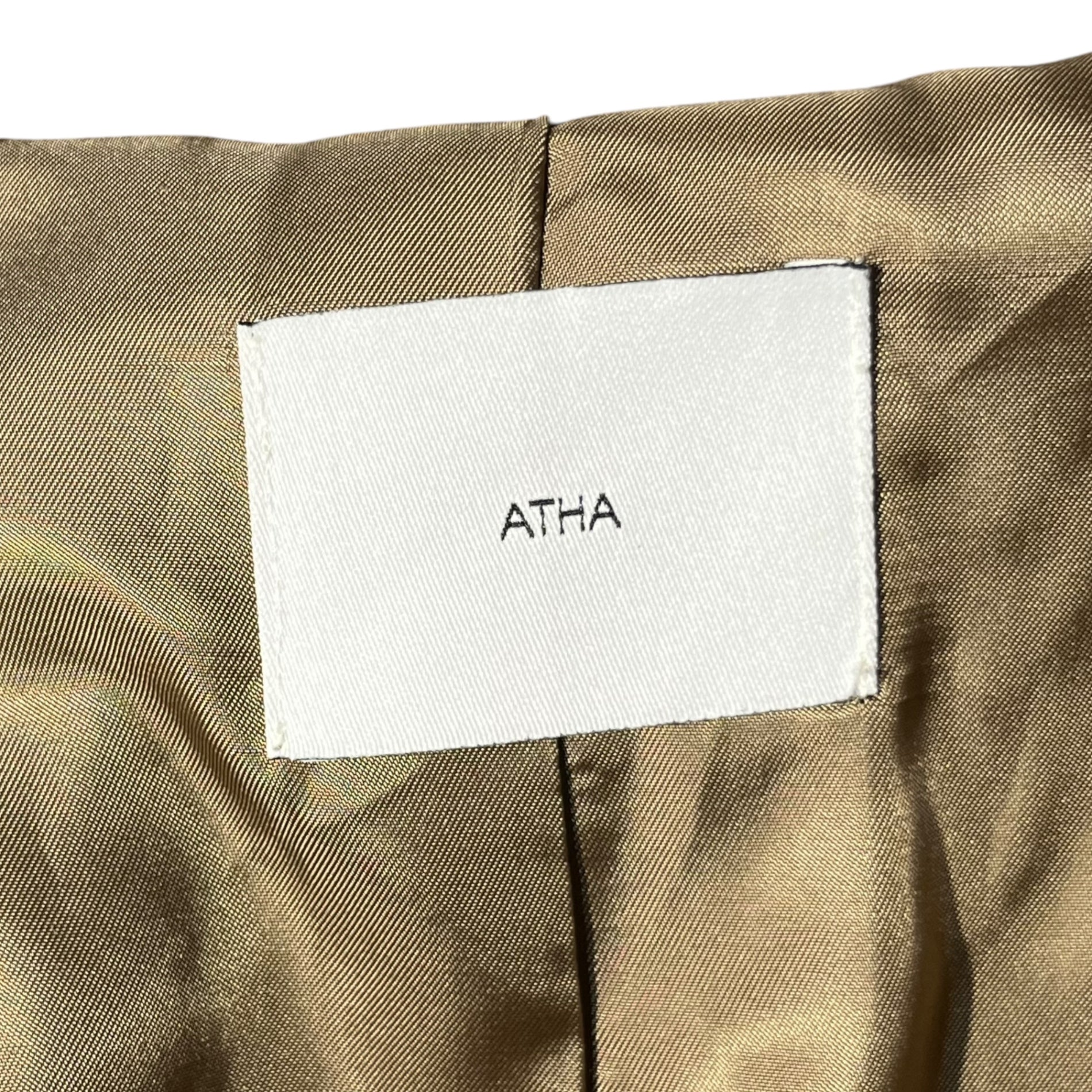 ATHA(アタ) BIG CHECK NORAGI COAT ビッグ チェック ノラギ コート A-1901-T-09 FREE ベージュ ジャケット