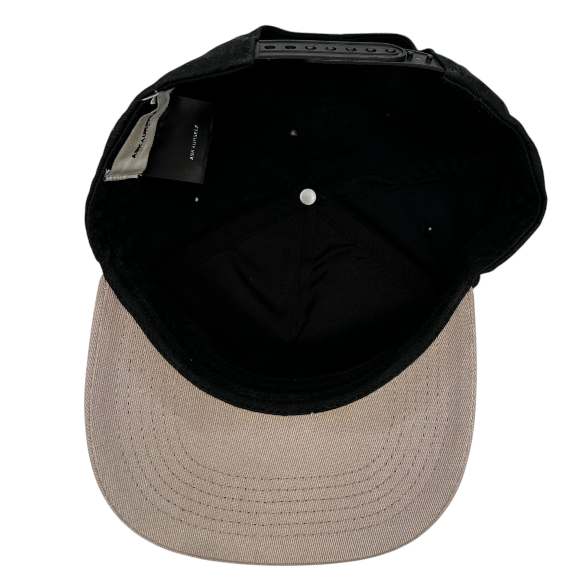 ASKYURSELF(アスクユアセルフ) Embroidered Baseball Cap 刺繍 ベースボール キャップ ブラック×グレー