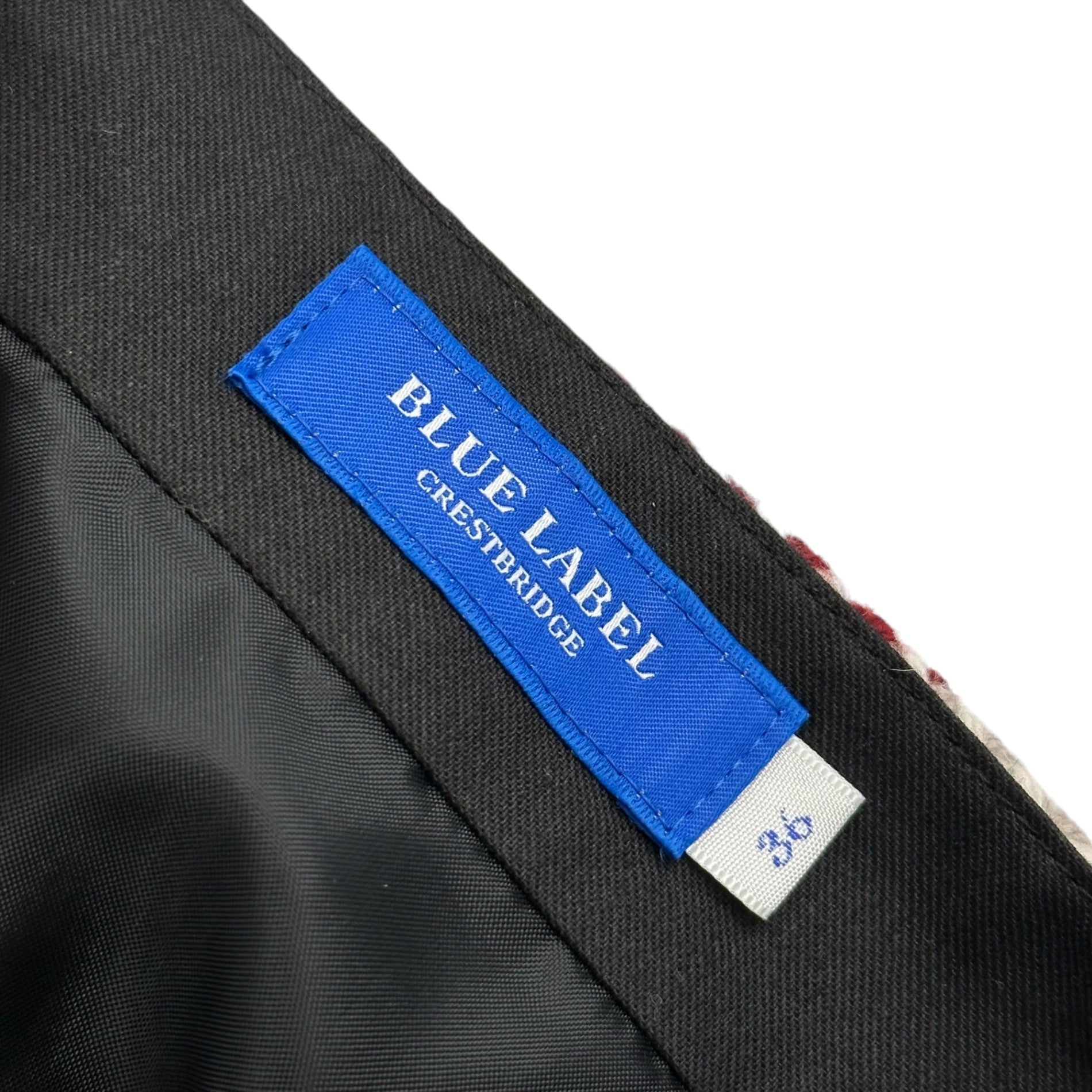 BLUE LABEL CRESTBRIDGE(ブルーレーベルクレストブリッジ) Front 3-button check skirt フロント 3ボタン チェック スカート 55S14-290-42 36(S程度) アイボリー×ダークネイビー×レッド