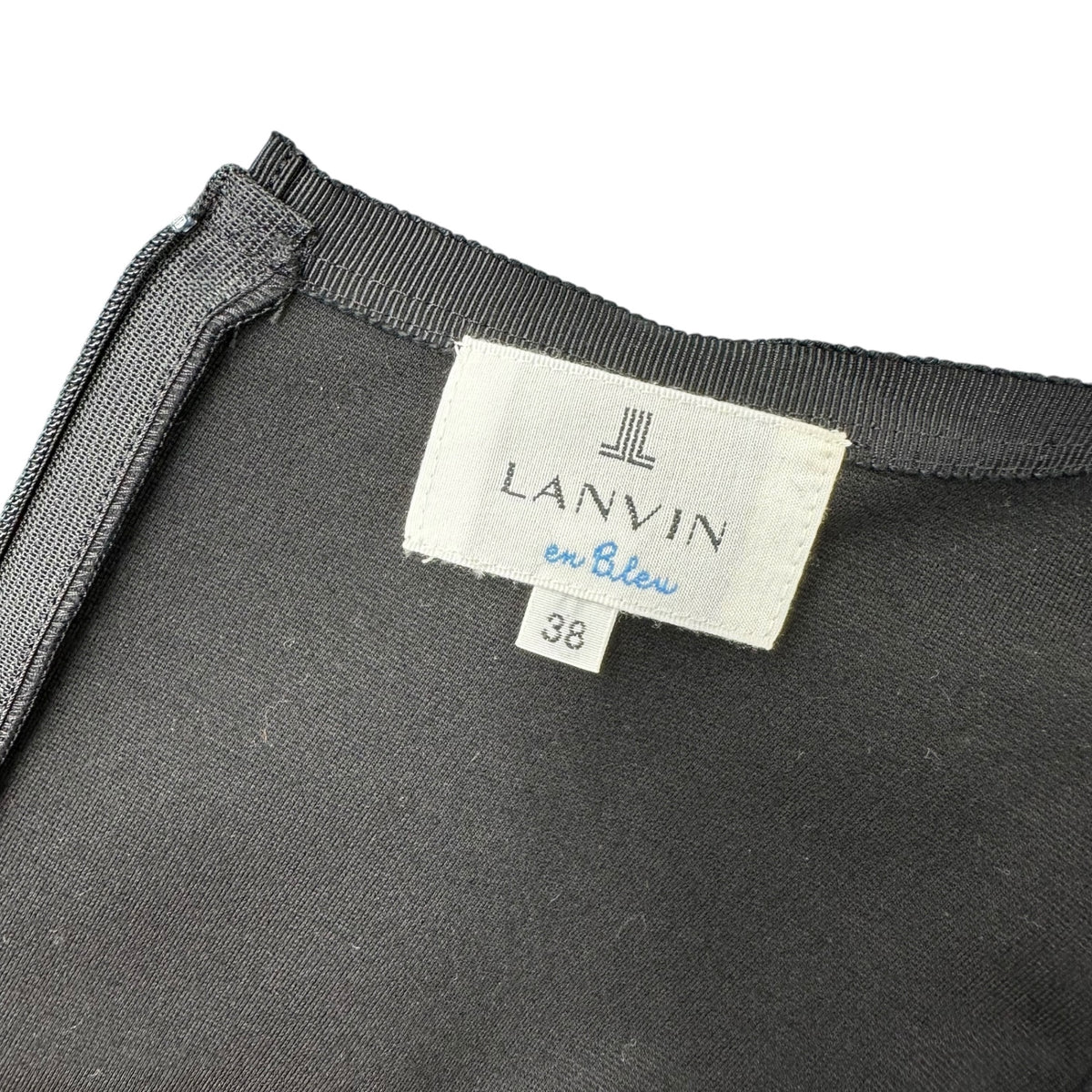 LANVIN en Bleu(ランバンオンブルー) S/S Tweed Panel Dress ツイード 切替 半袖 ワンピース 3776325 38 ホワイト