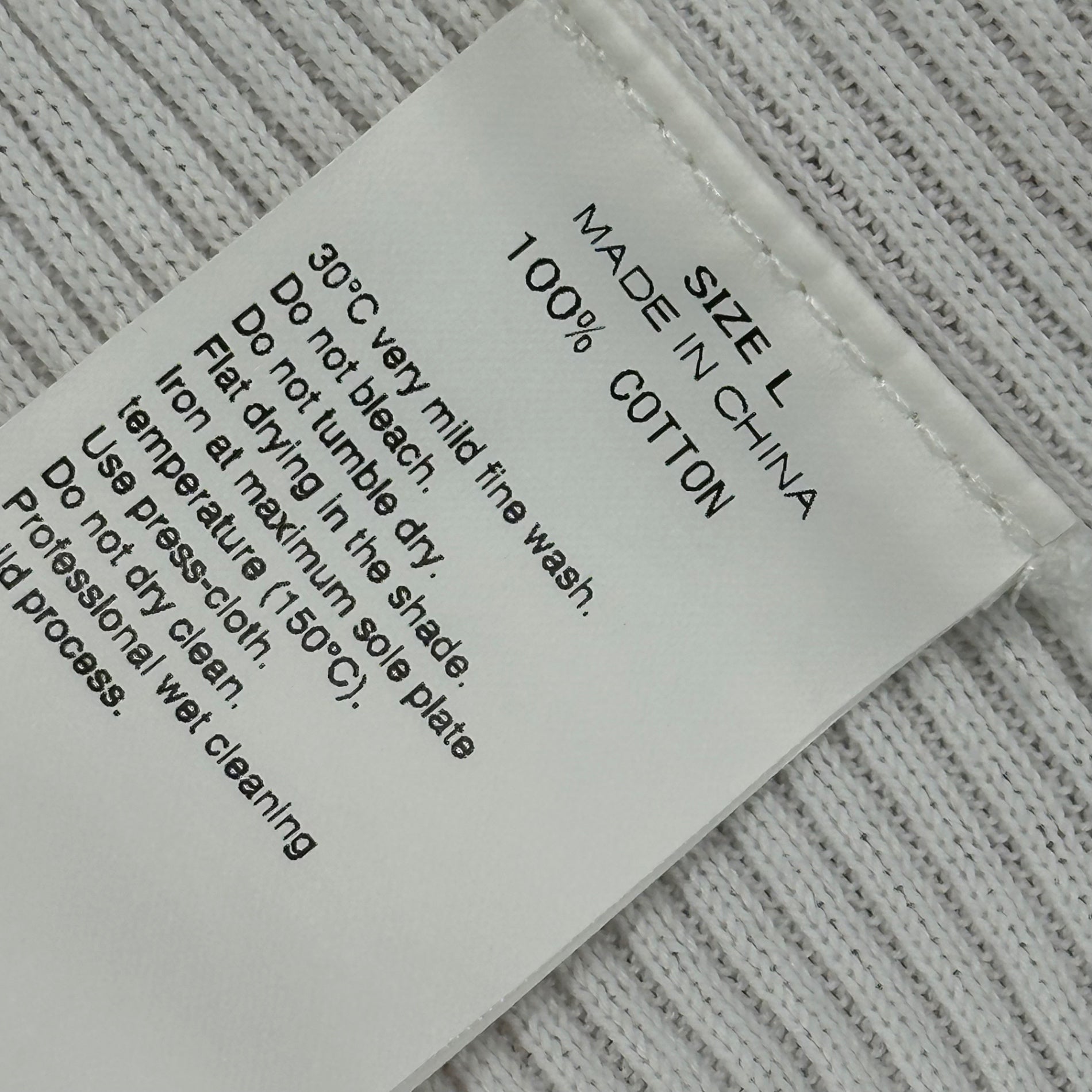 THE CONVENI(ザコンビニ) Fragment High-Gauge Cotton Knit ハイケージ コットン ニット PUM-19100-C L ホワイト