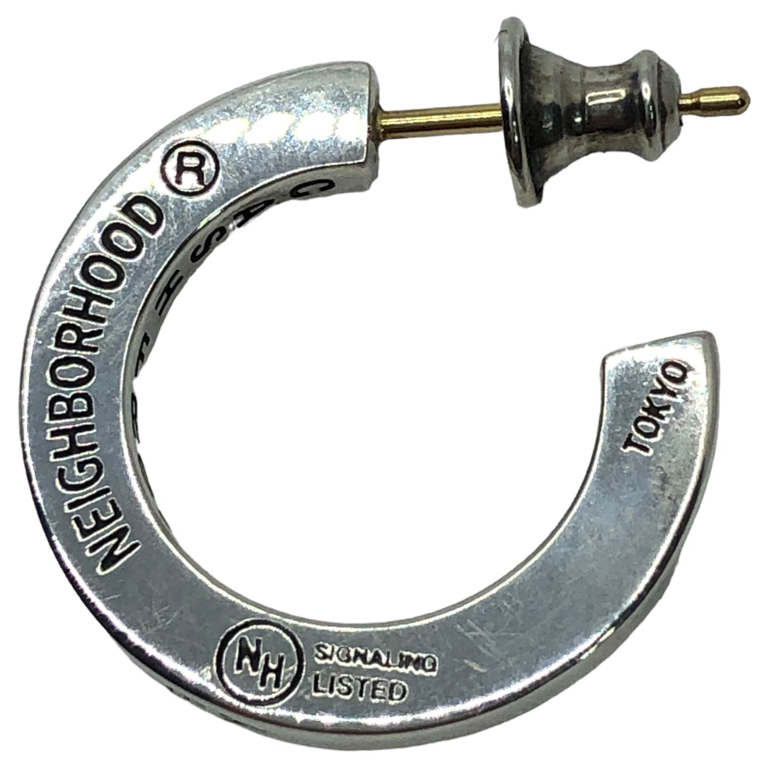 CAREERING×NEIGHBORHOOD(キャリアリング×ネイバーフッド) collaboration ring コラボ ピアス SV925 シルバー ホストK18 NHCR301/S-C シルバー 片耳 ケース付属