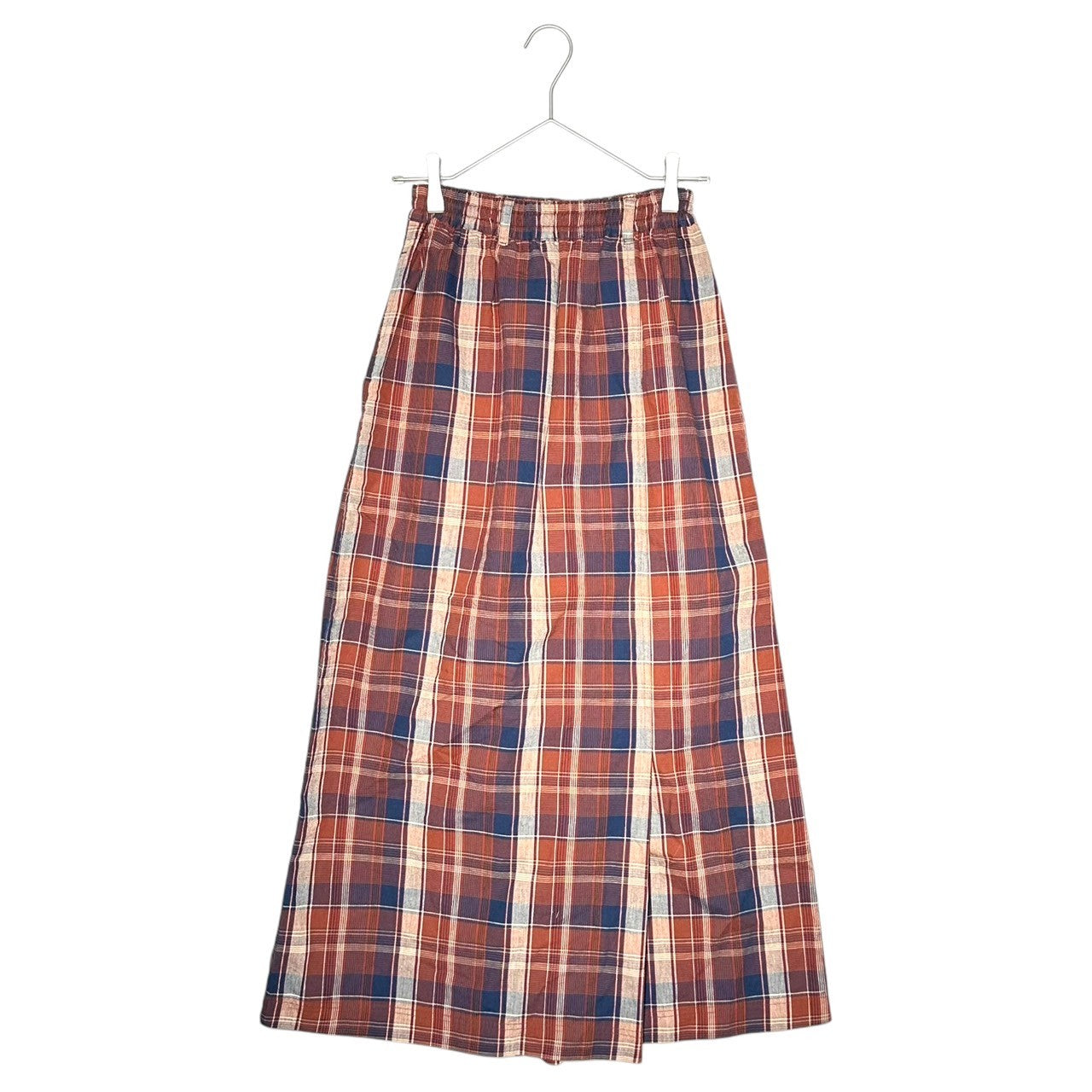 HAI SPORTING GEAR ISSEY MIYAKE(ハイスポルティングギア イッセイミヤケ) 80's Cotton Check Long Skirt 80年代 コットン チェック ロング スカート M レッド×ネイビー